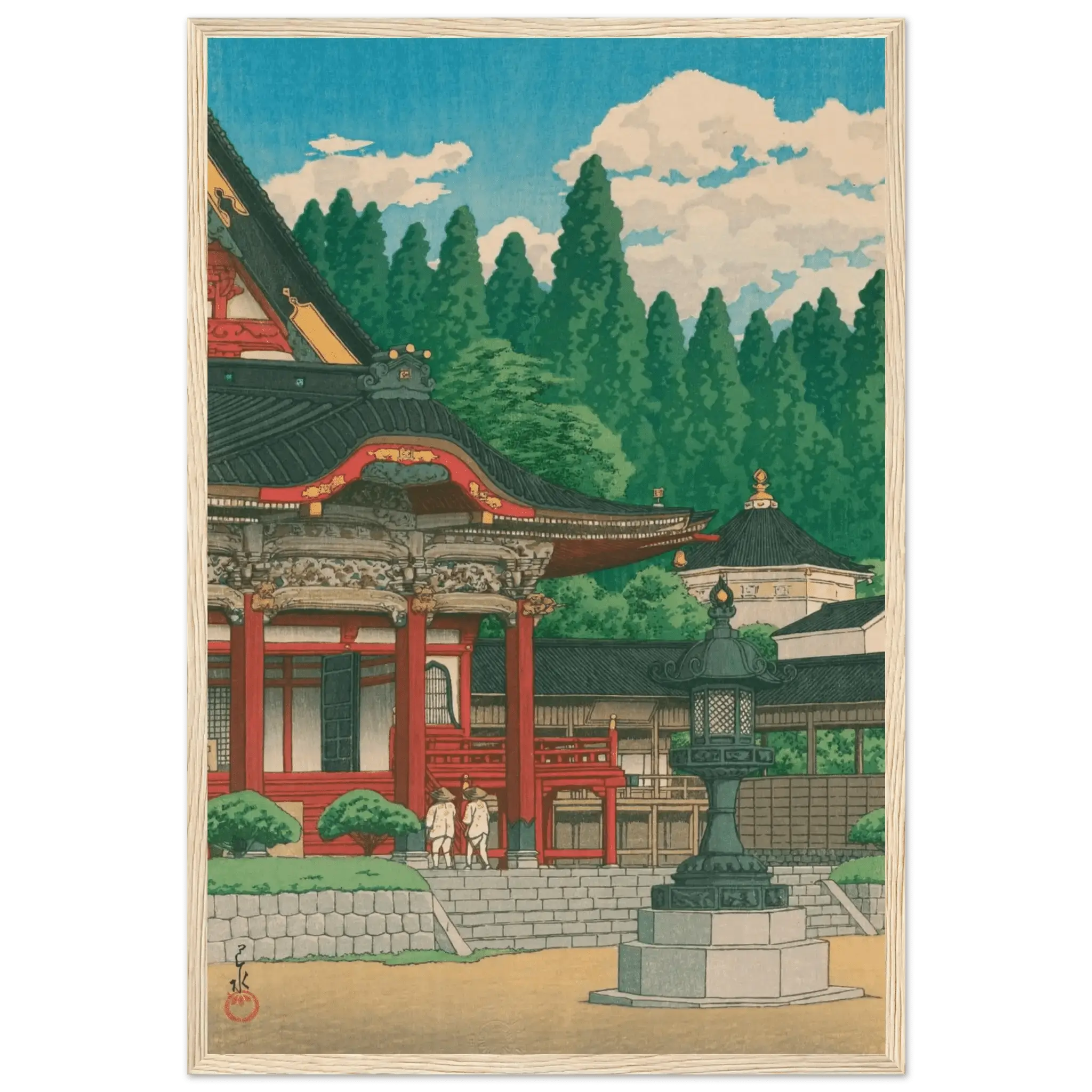 Kuon - Tempel am Berg Minobu - Gerahmte Eleganz - HINORI