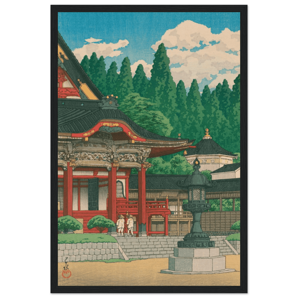 Kuon - Tempel am Berg Minobu - Gerahmte Eleganz - HINORI
