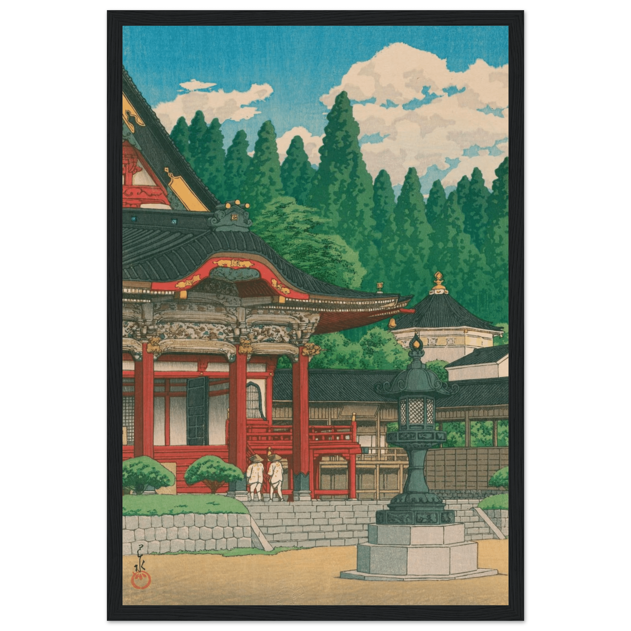 Kuon - Tempel am Berg Minobu - Gerahmte Eleganz - HINORI