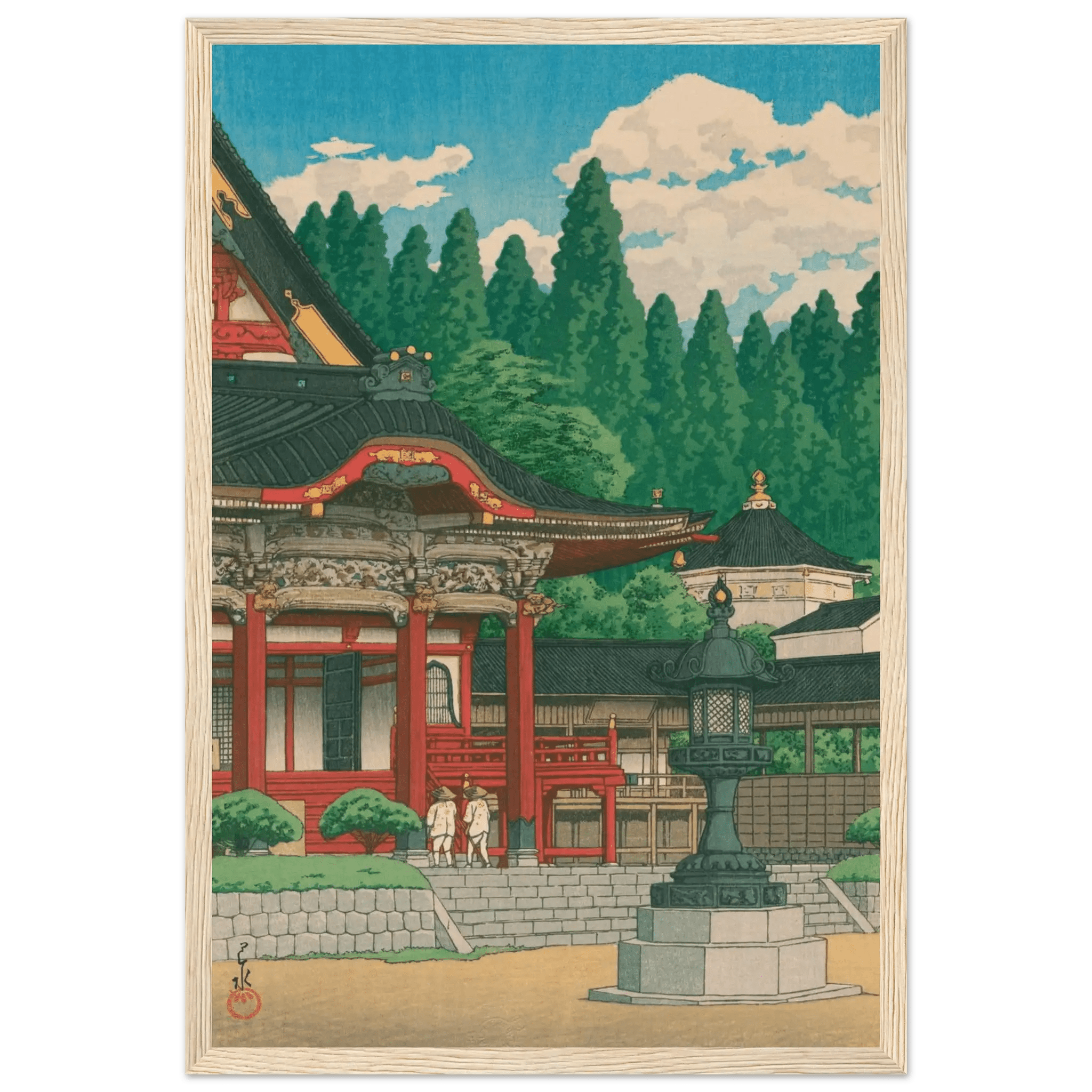 Kuon - Tempel am Berg Minobu - Gerahmte Eleganz - HINORI