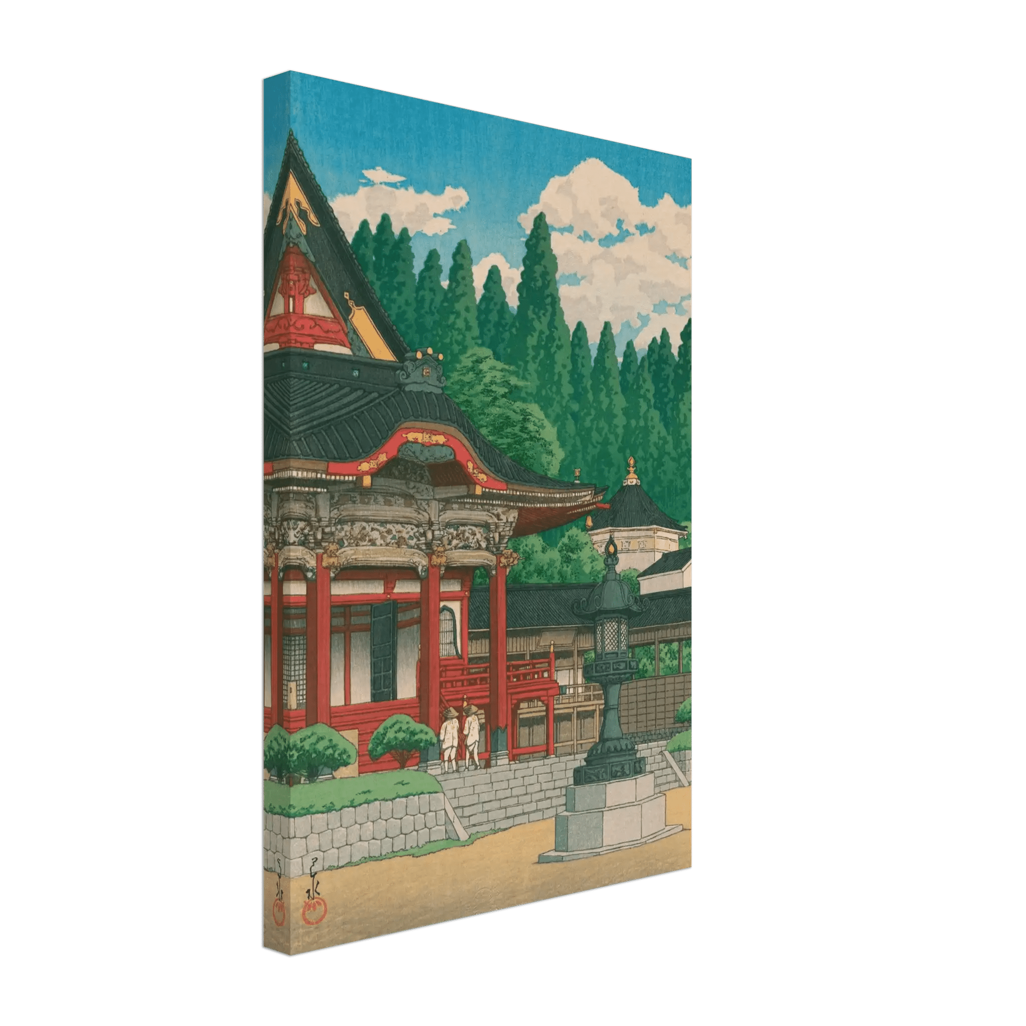 Kuon - Tempel am Berg Minobu - Leinwand Edition - HINORI