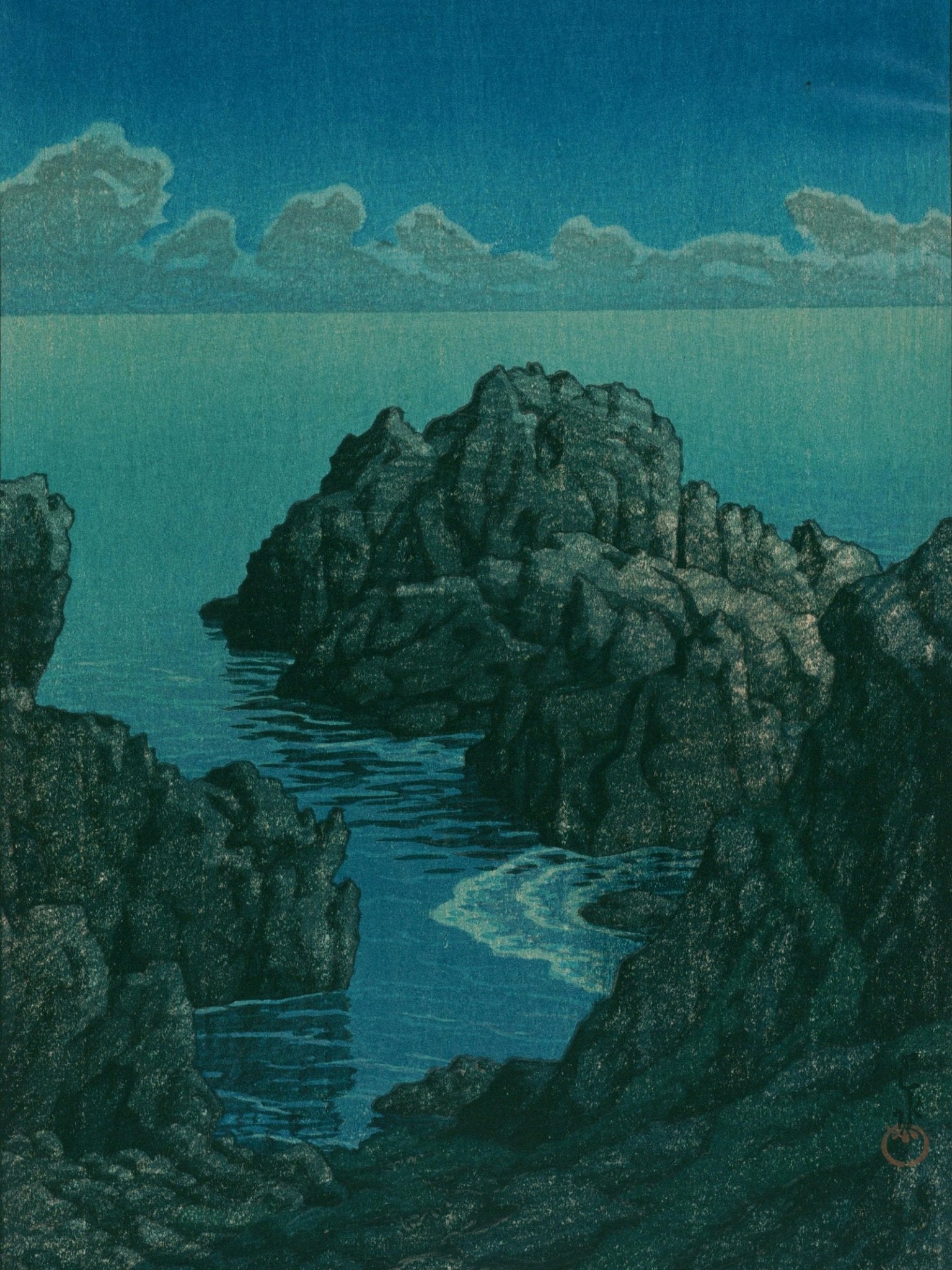 Küste von Hachijō - Gerahmte Eleganz - HINORI