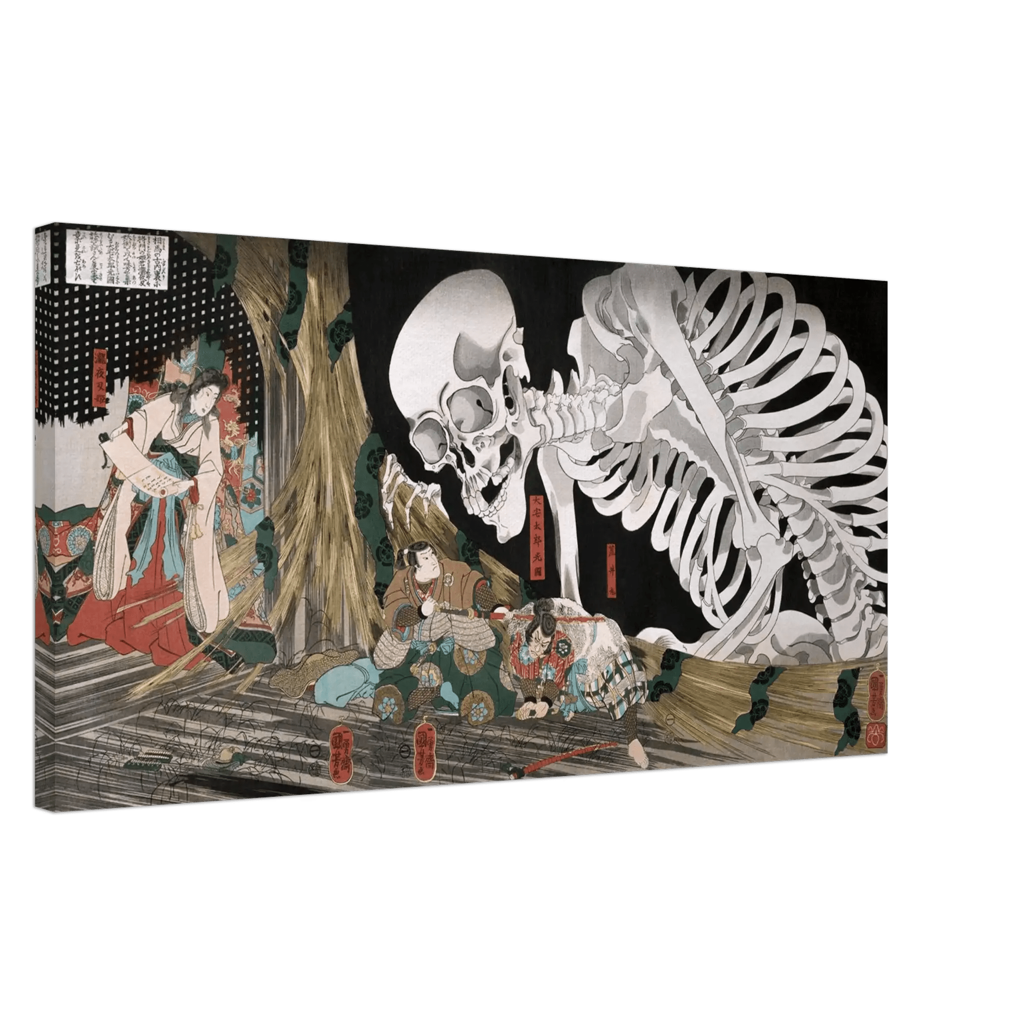 Mitsukuni und der Skelettgeist - Leinwand Edition - HINORI