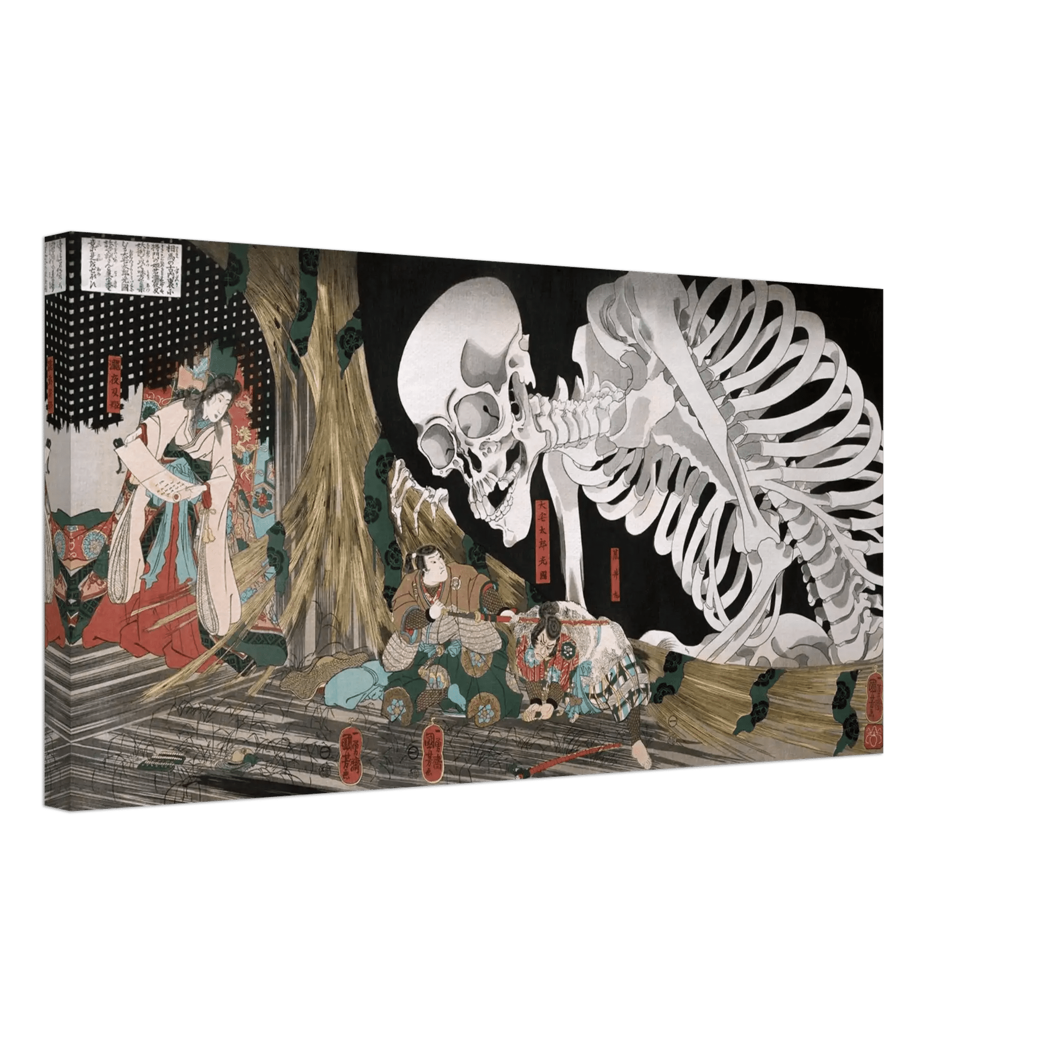 Mitsukuni und der Skelettgeist - Leinwand Edition - HINORI