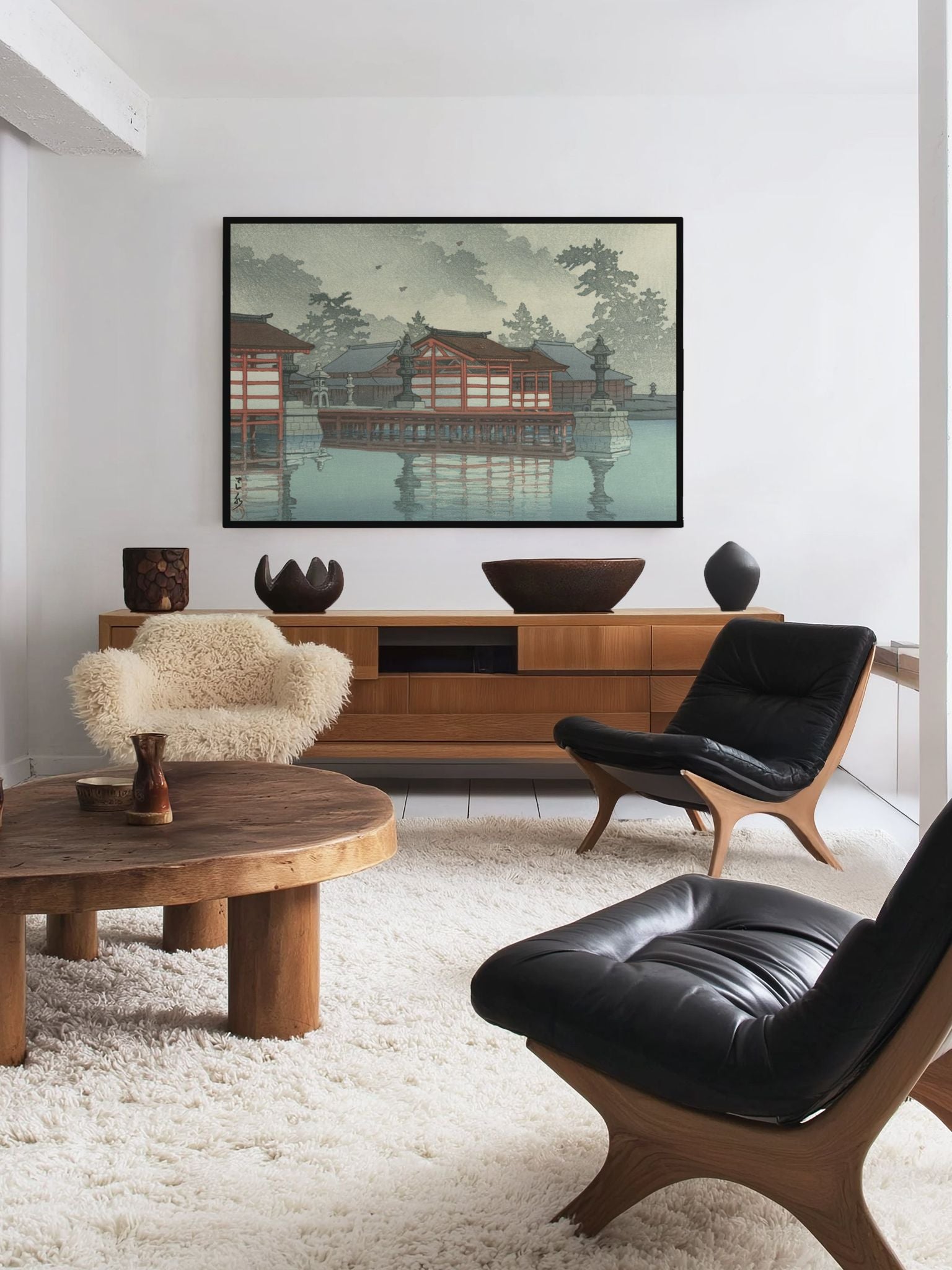 Miyajima im Nebel - Gerahmte Eleganz