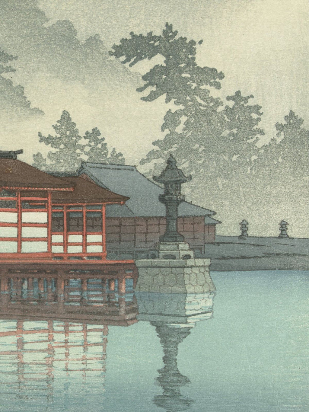 Miyajima im Nebel - Gerahmte Eleganz