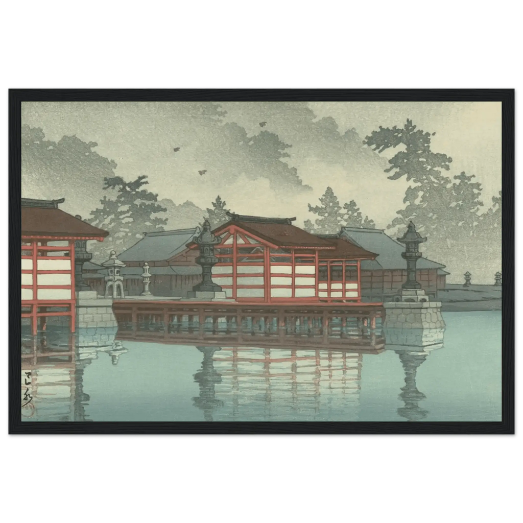 Miyajima im Nebel - Gerahmte Eleganz - HINORI