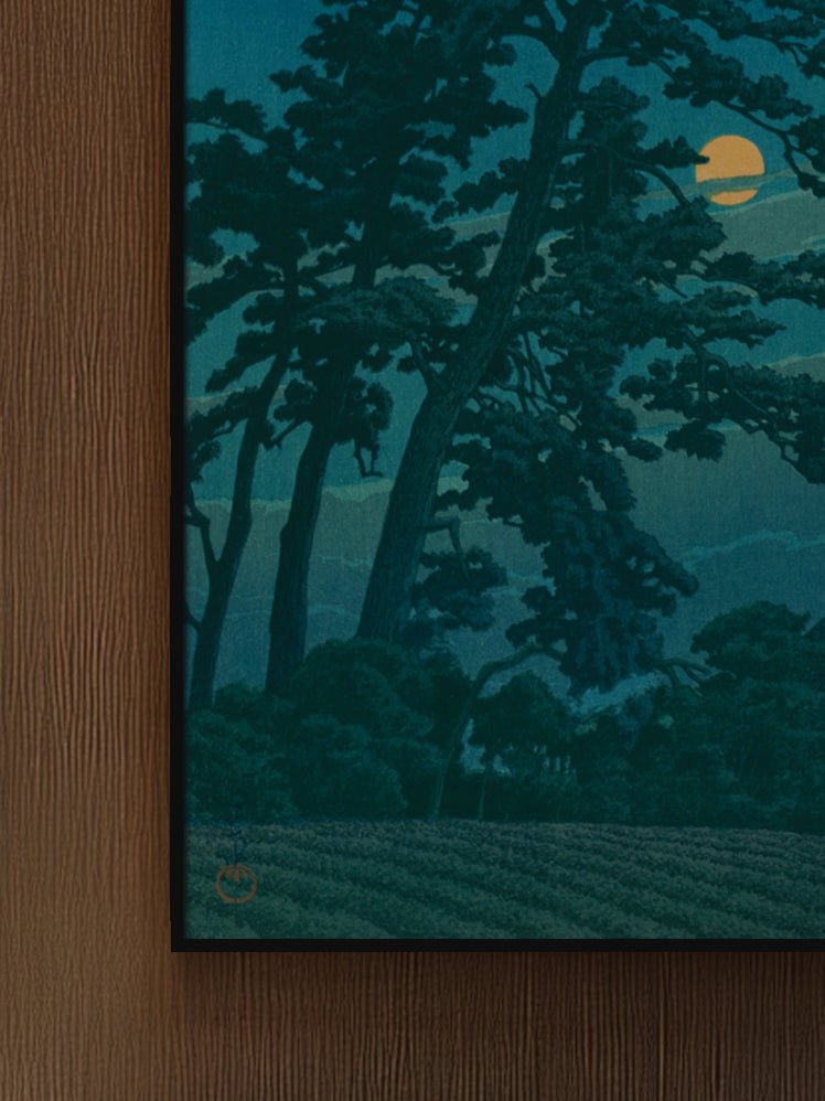 Mond über Magome - Gerahmte Eleganz - HINORI