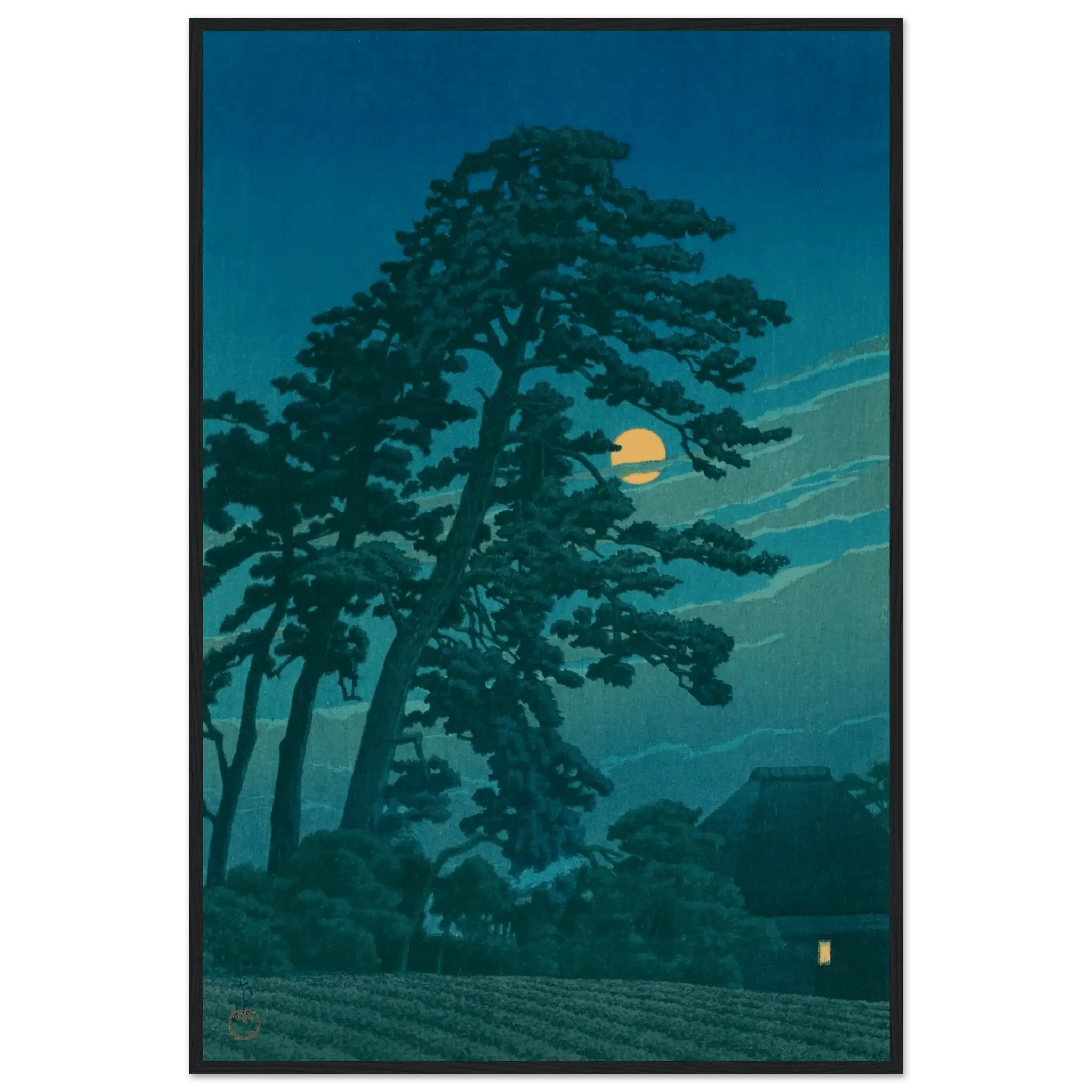 Mond über Magome - Gerahmte Eleganz - HINORI