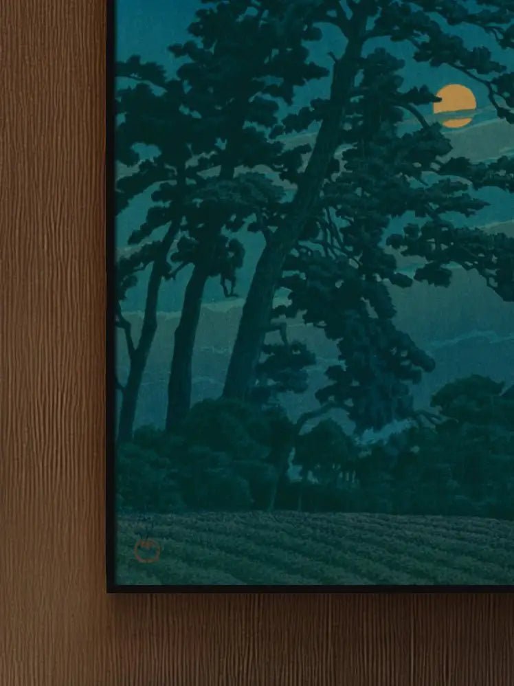 Mond über Magome - Gerahmte Eleganz - HINORI
