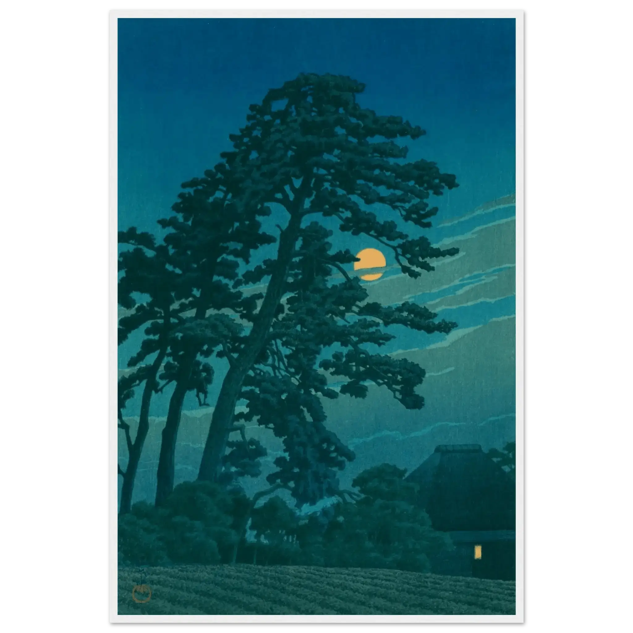 Mond über Magome - Gerahmte Eleganz - HINORI