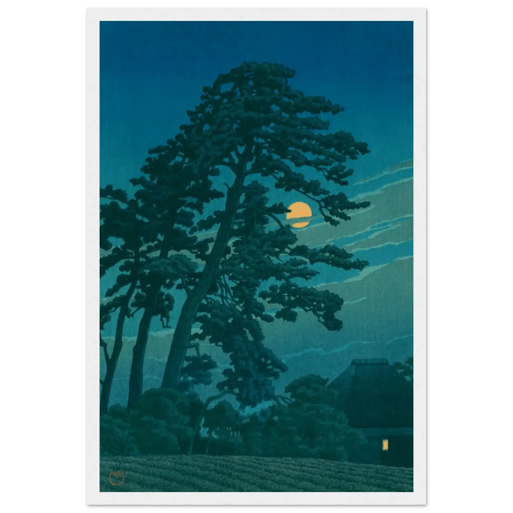 Mond über Magome - Gerahmte Eleganz - HINORI