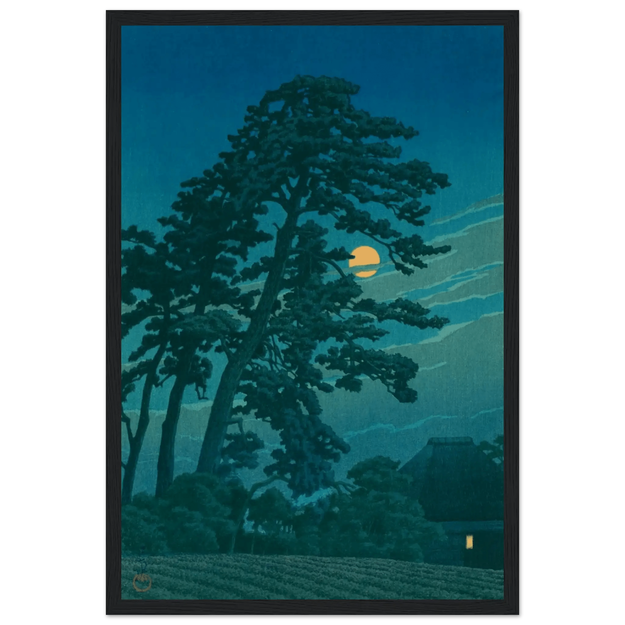 Mond über Magome - Gerahmte Eleganz - HINORI