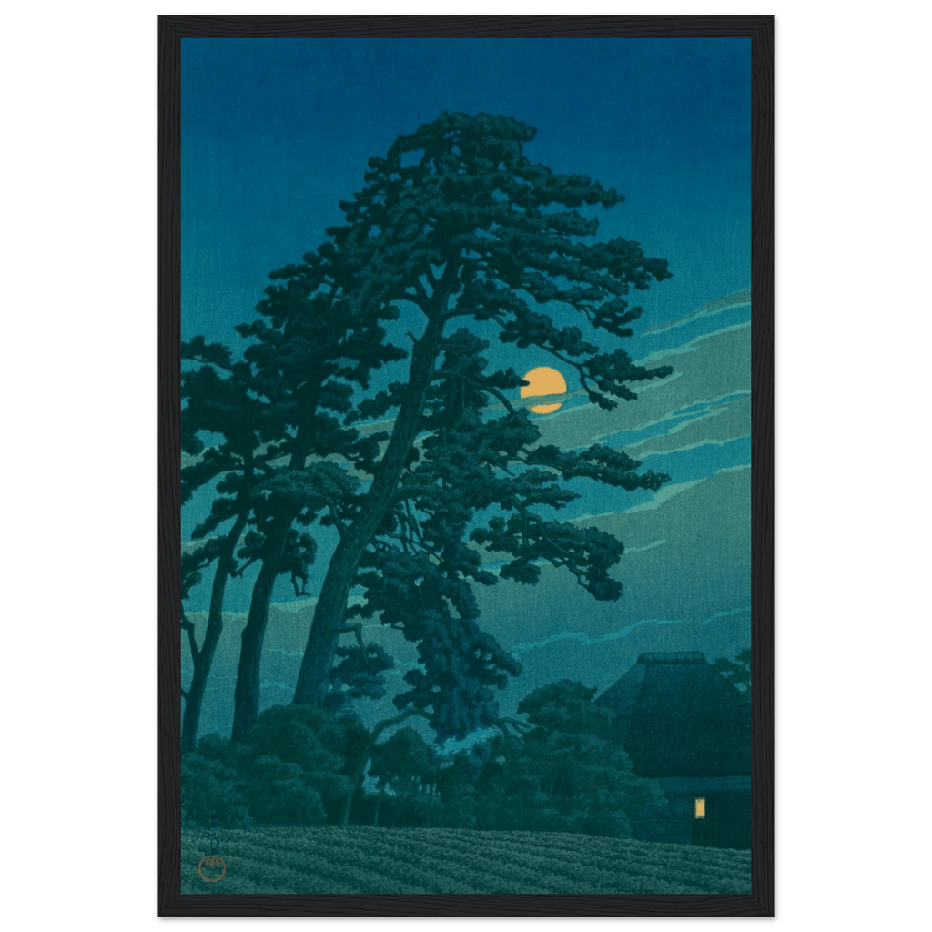 Mond über Magome - Gerahmte Eleganz - HINORI