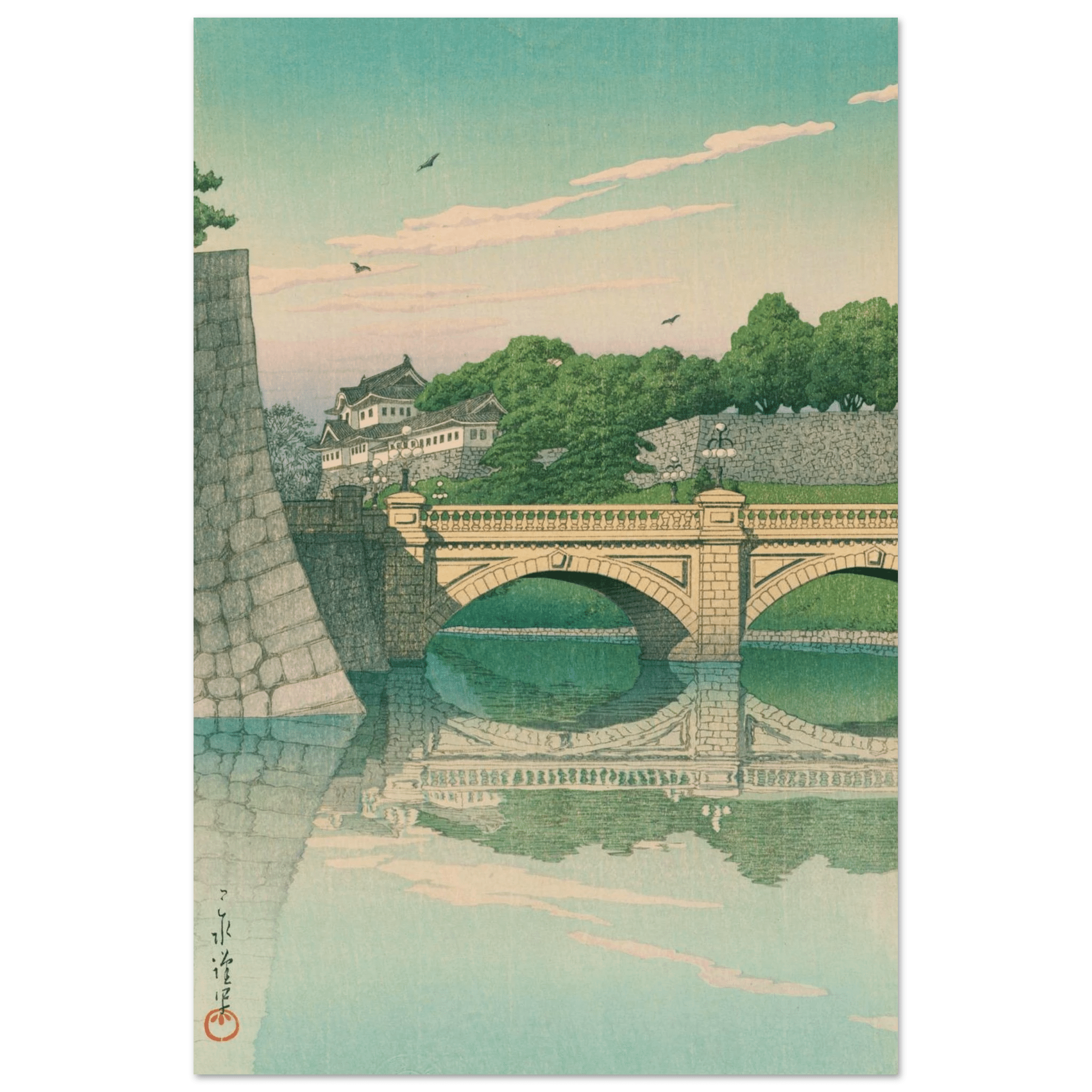 Morgen an der Nijūbashi - Brücke - Fine Art Prints - HINORI
