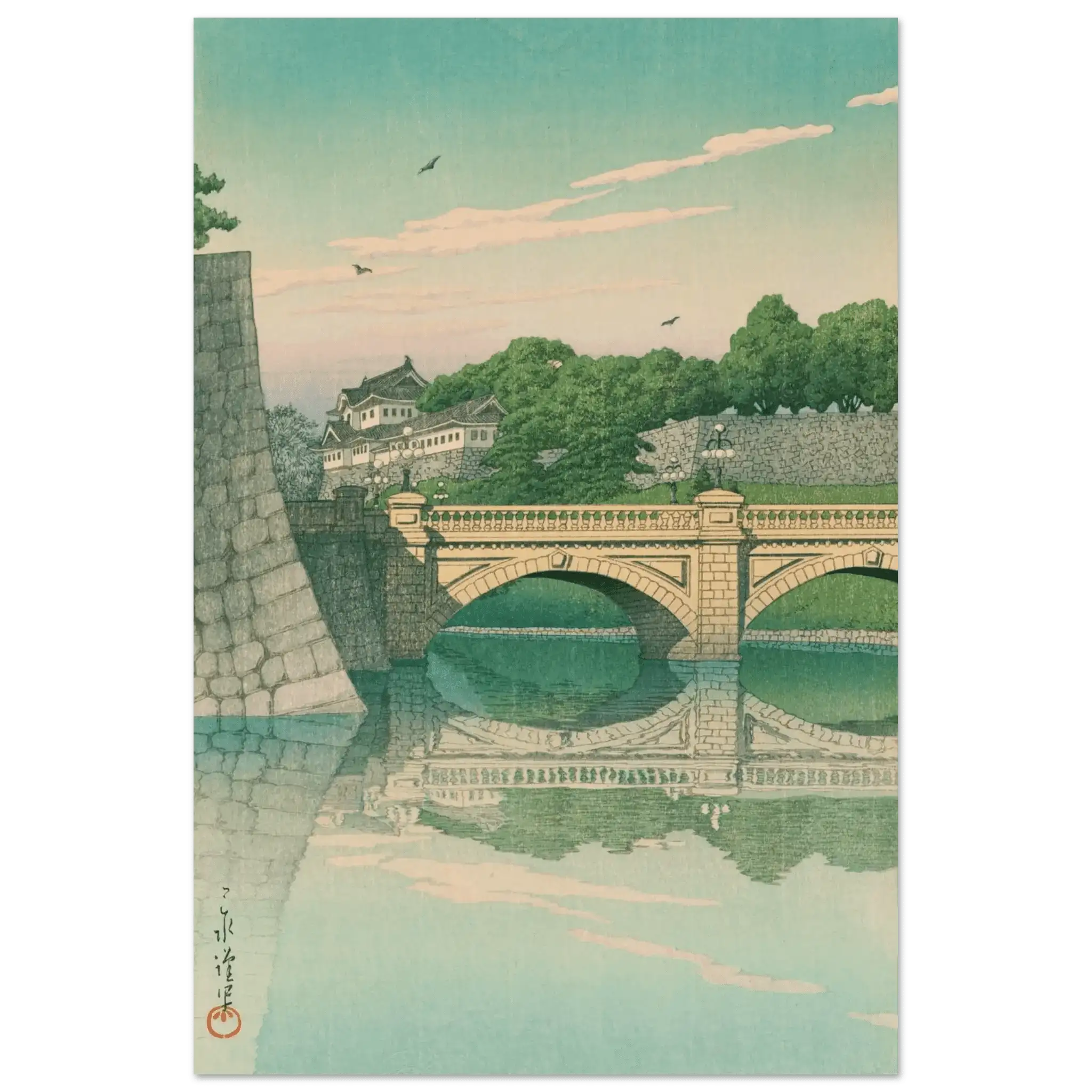 Morgen an der Nijūbashi - Brücke - Fine Art Prints - HINORI