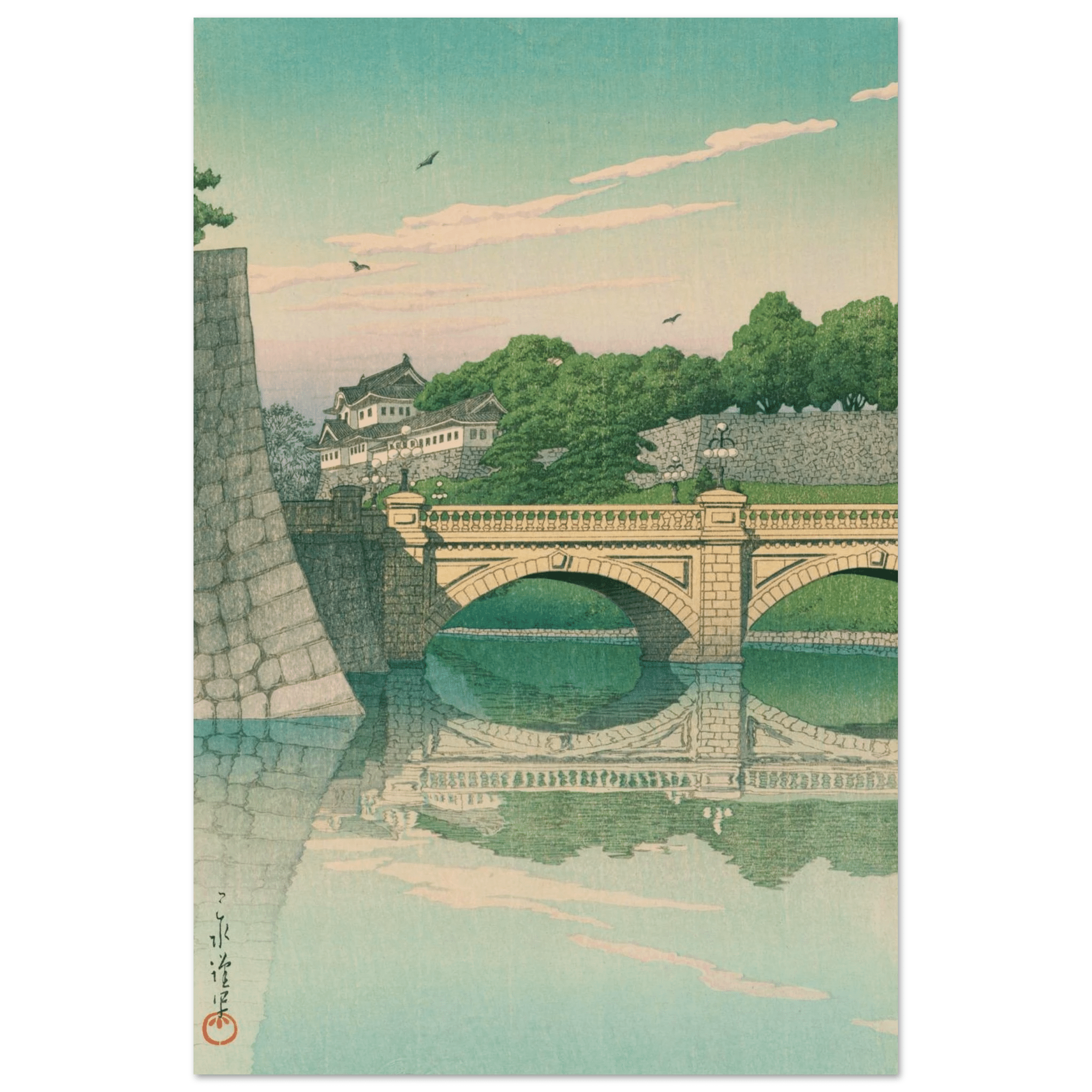 Morgen an der Nijūbashi - Brücke - Fine Art Prints - HINORI
