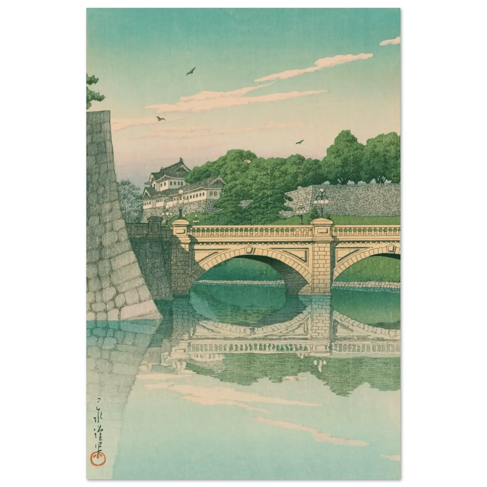 Morgen an der Nijūbashi - Brücke - Fine Art Prints - HINORI