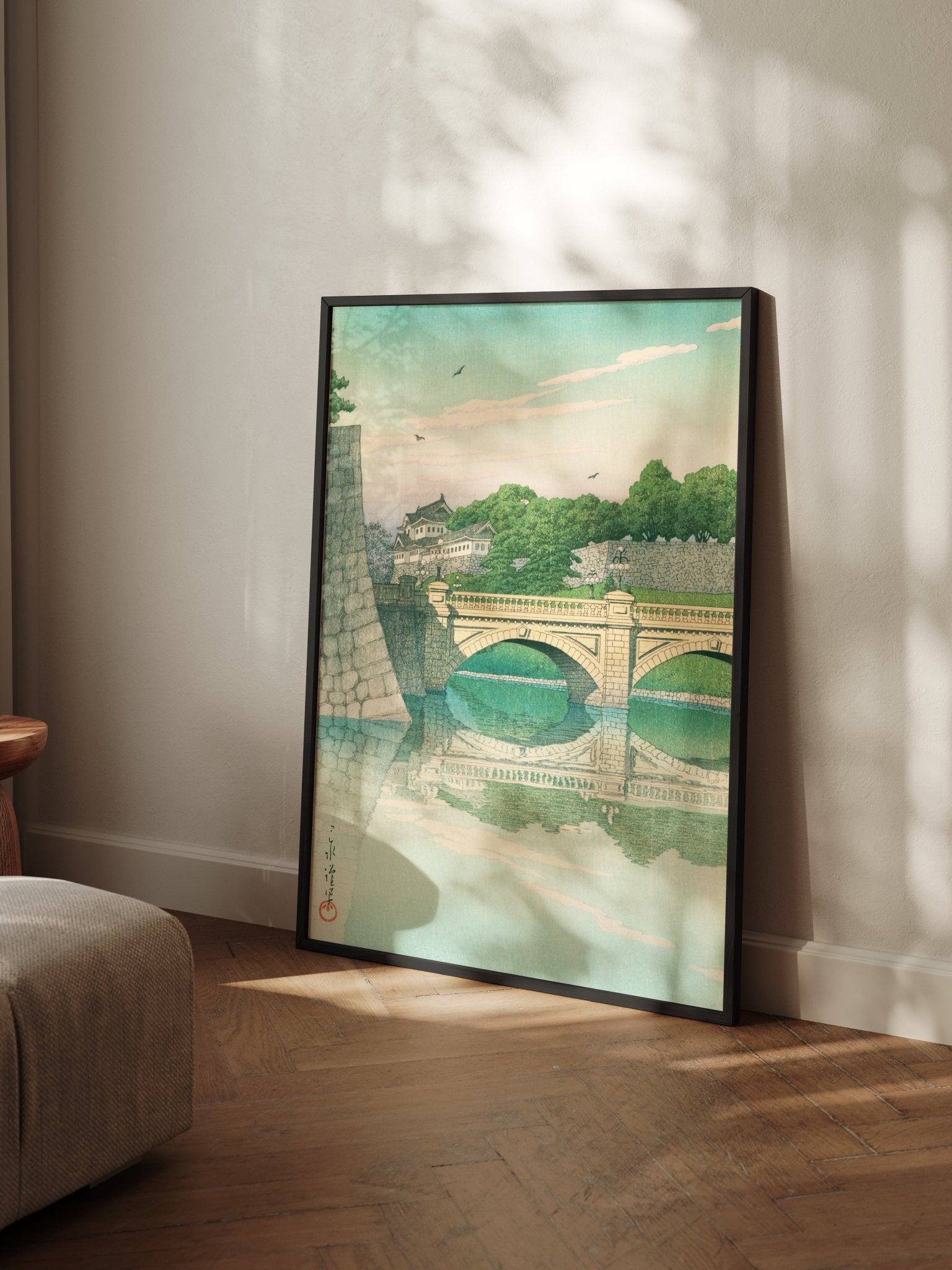 Morgen an der Nijūbashi - Brücke - Gerahmte Eleganz - HINORI