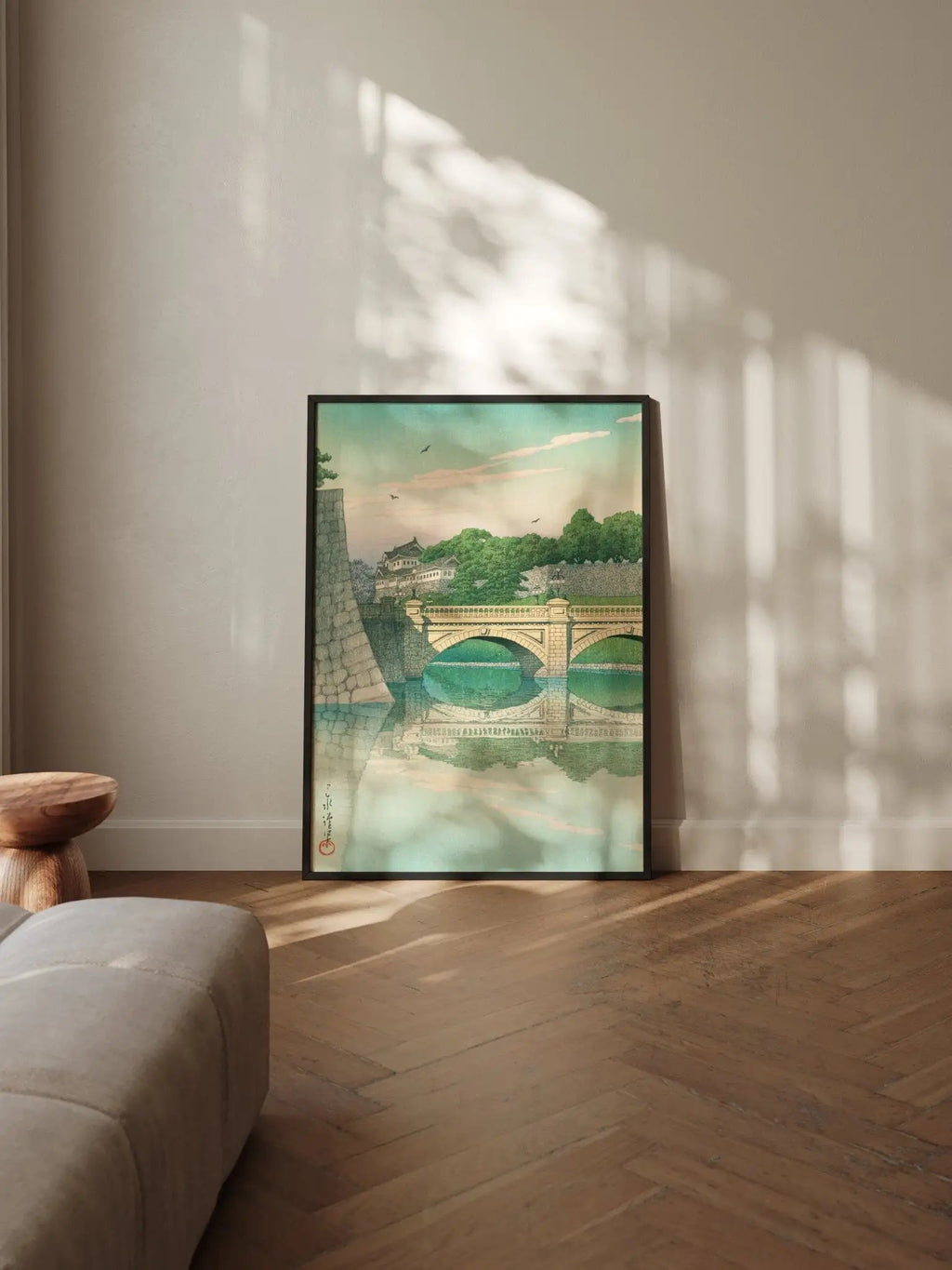 Morgen an der Nijūbashi - Brücke - Gerahmte Eleganz - HINORI