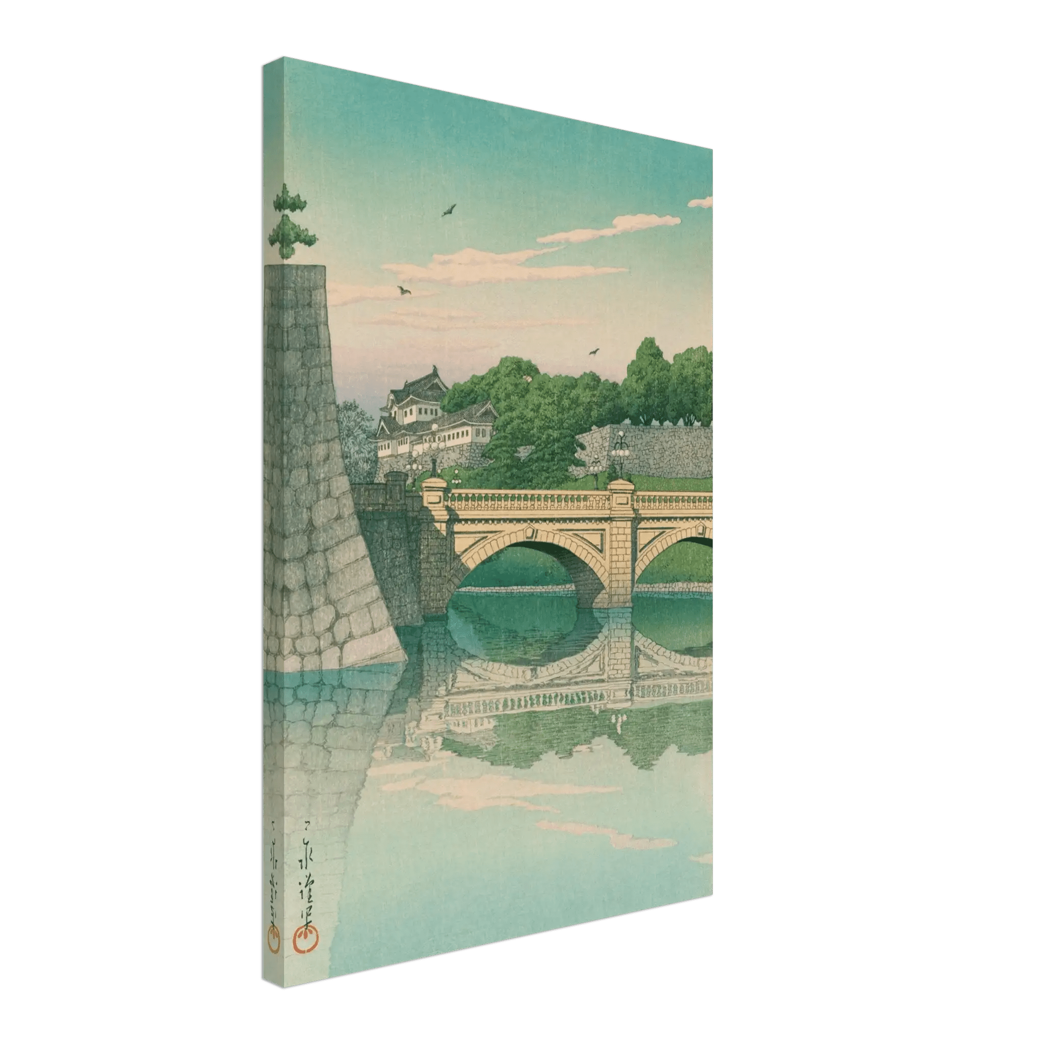 Morgen an der Nijūbashi - Brücke - Leinwand Edition - HINORI