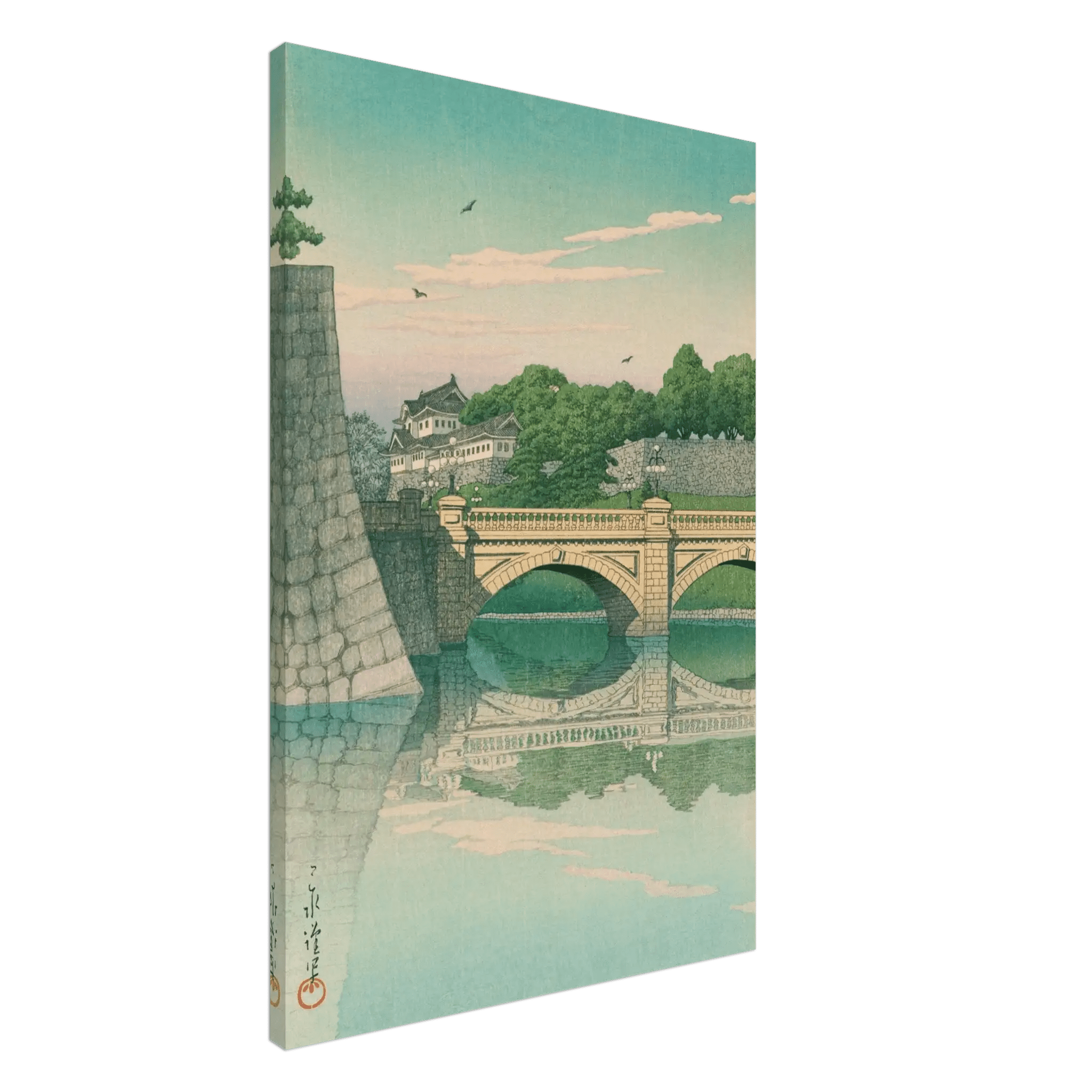 Morgen an der Nijūbashi - Brücke - Leinwand Edition - HINORI