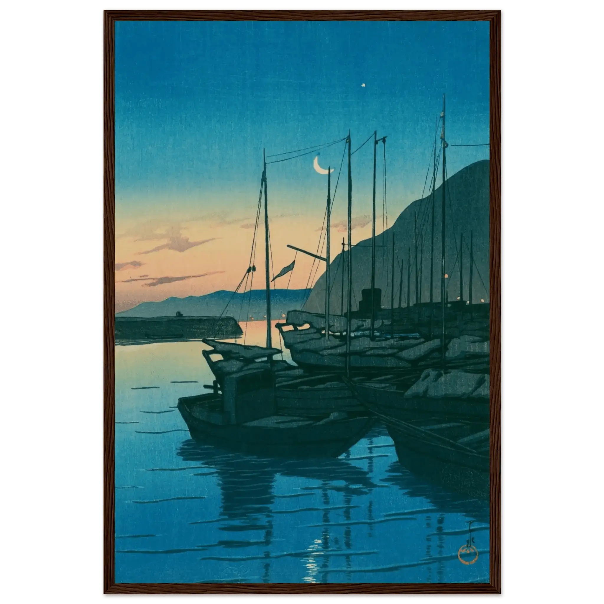 Morgendämmerung in Beppu - Gerahmte Eleganz - HINORI