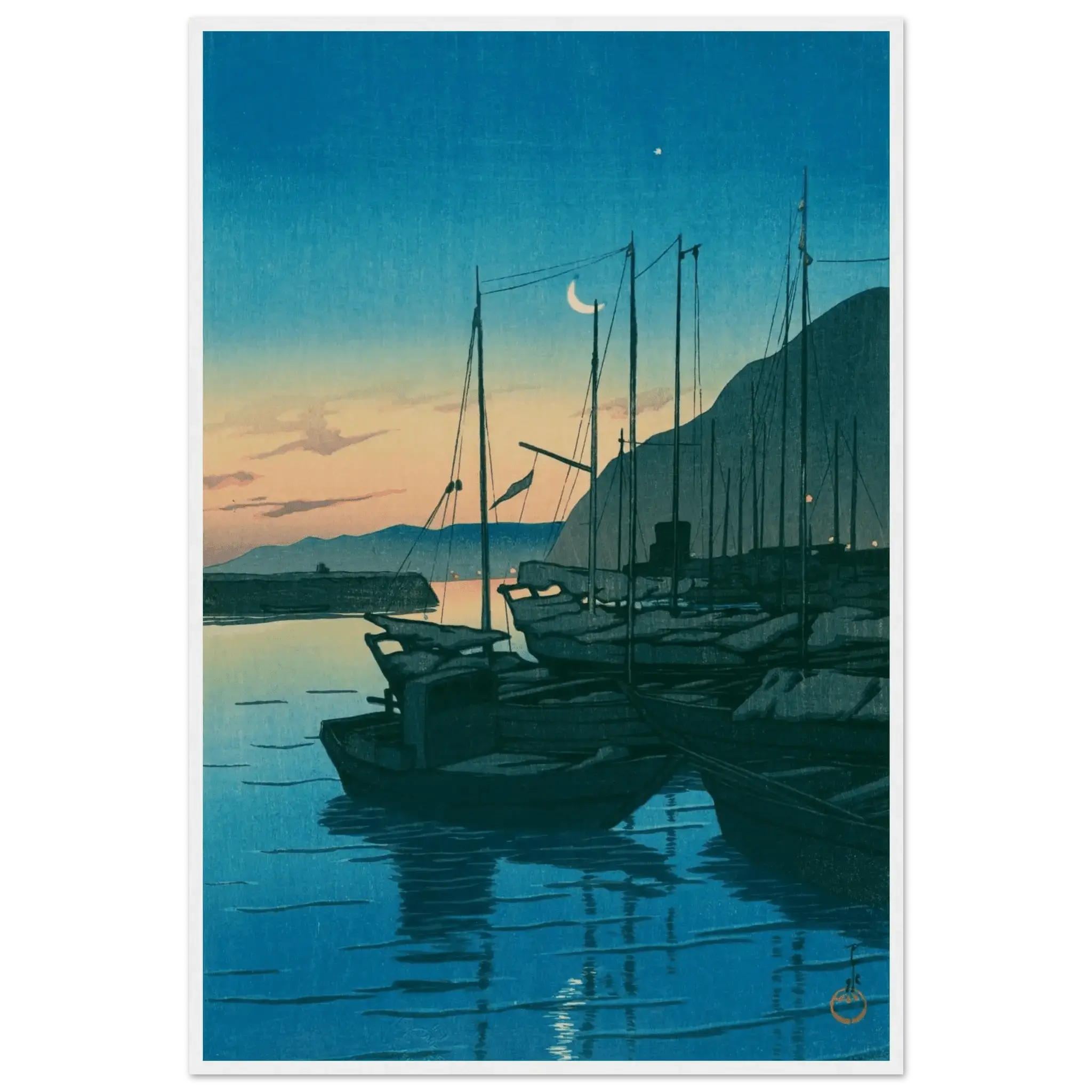 Morgendämmerung in Beppu - Gerahmte Eleganz - HINORI