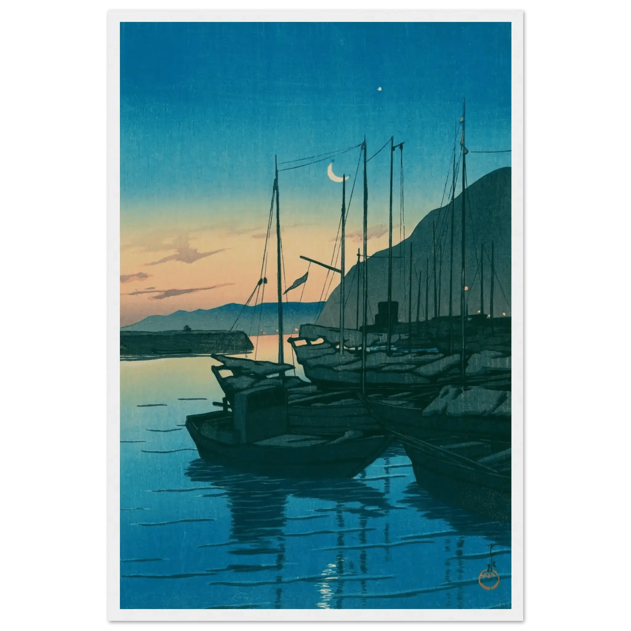 Morgendämmerung in Beppu - Gerahmte Eleganz - HINORI