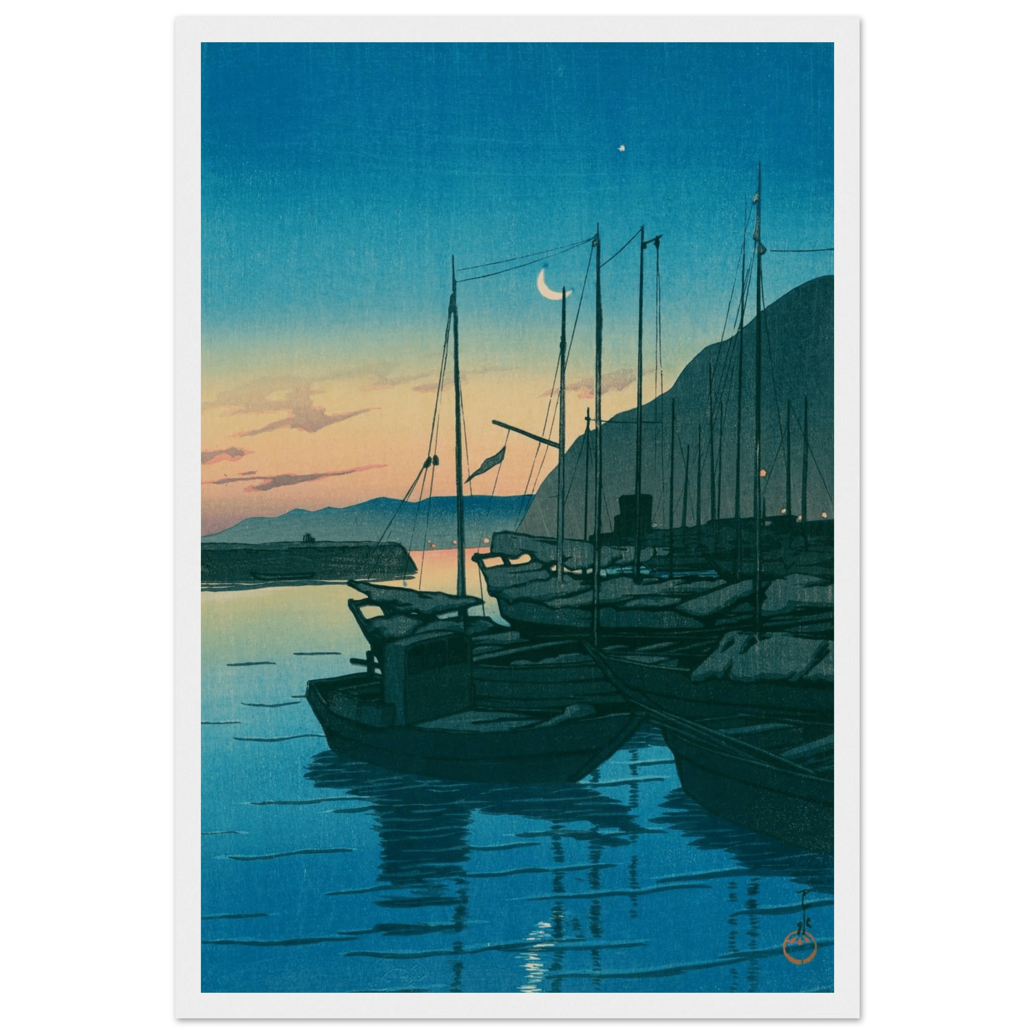 Morgendämmerung in Beppu - Gerahmte Eleganz - HINORI