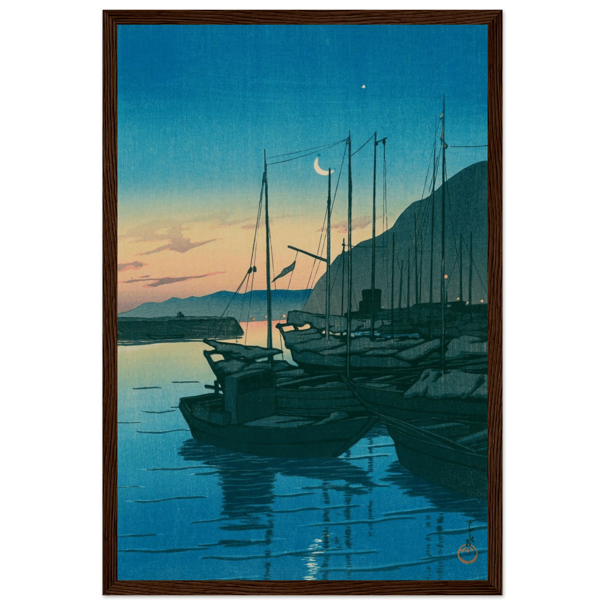 Morgendämmerung in Beppu - Gerahmte Eleganz - HINORI