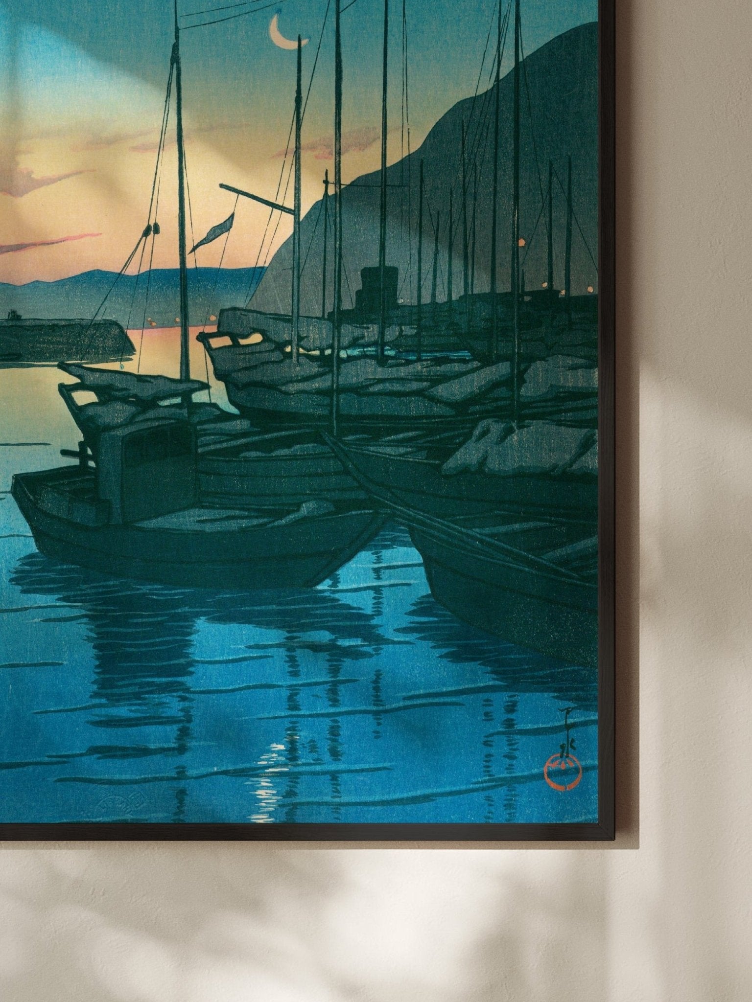 Morgendämmerung in Beppu - Gerahmte Eleganz - HINORI