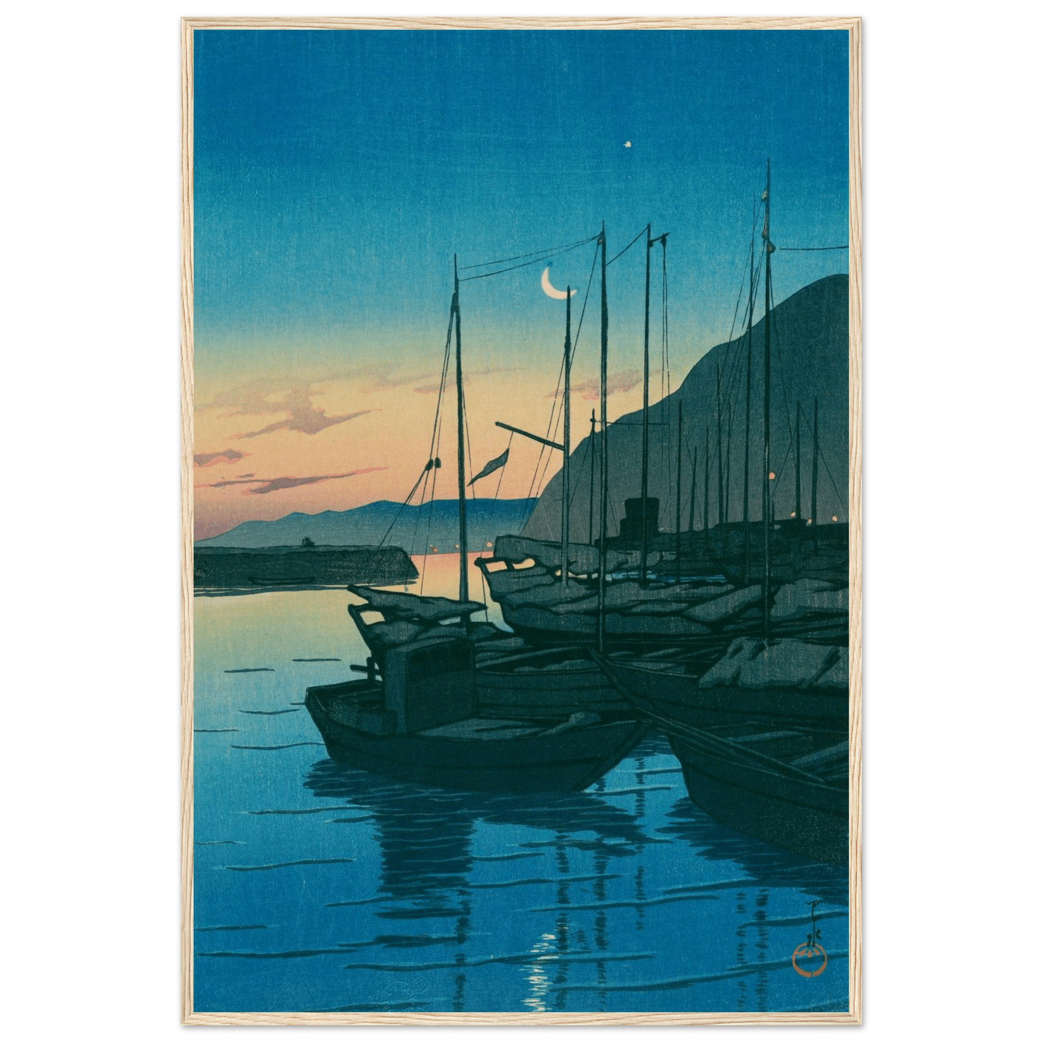 Morgendämmerung in Beppu - Gerahmte Eleganz - HINORI