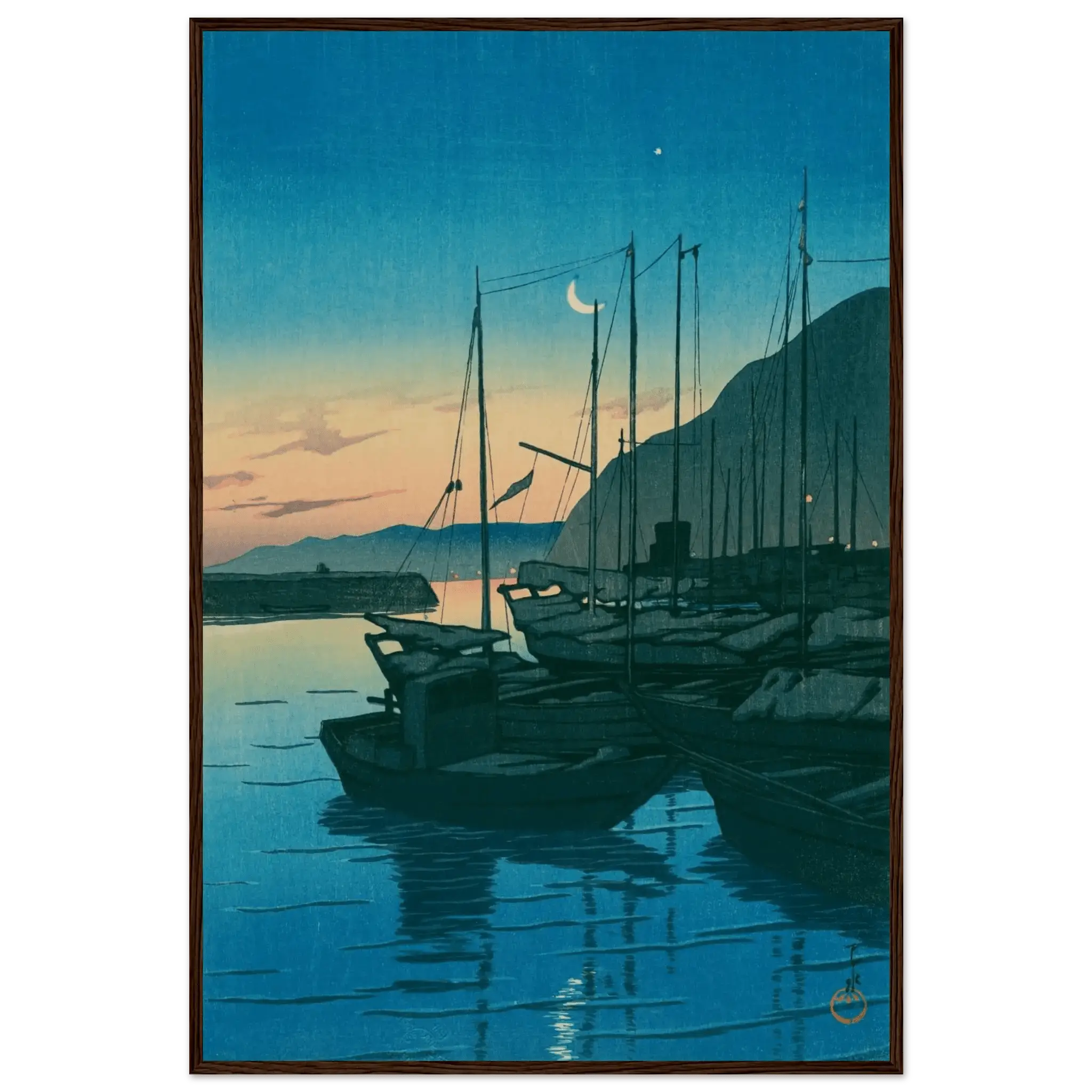 Morgendämmerung in Beppu - Gerahmte Eleganz - HINORI