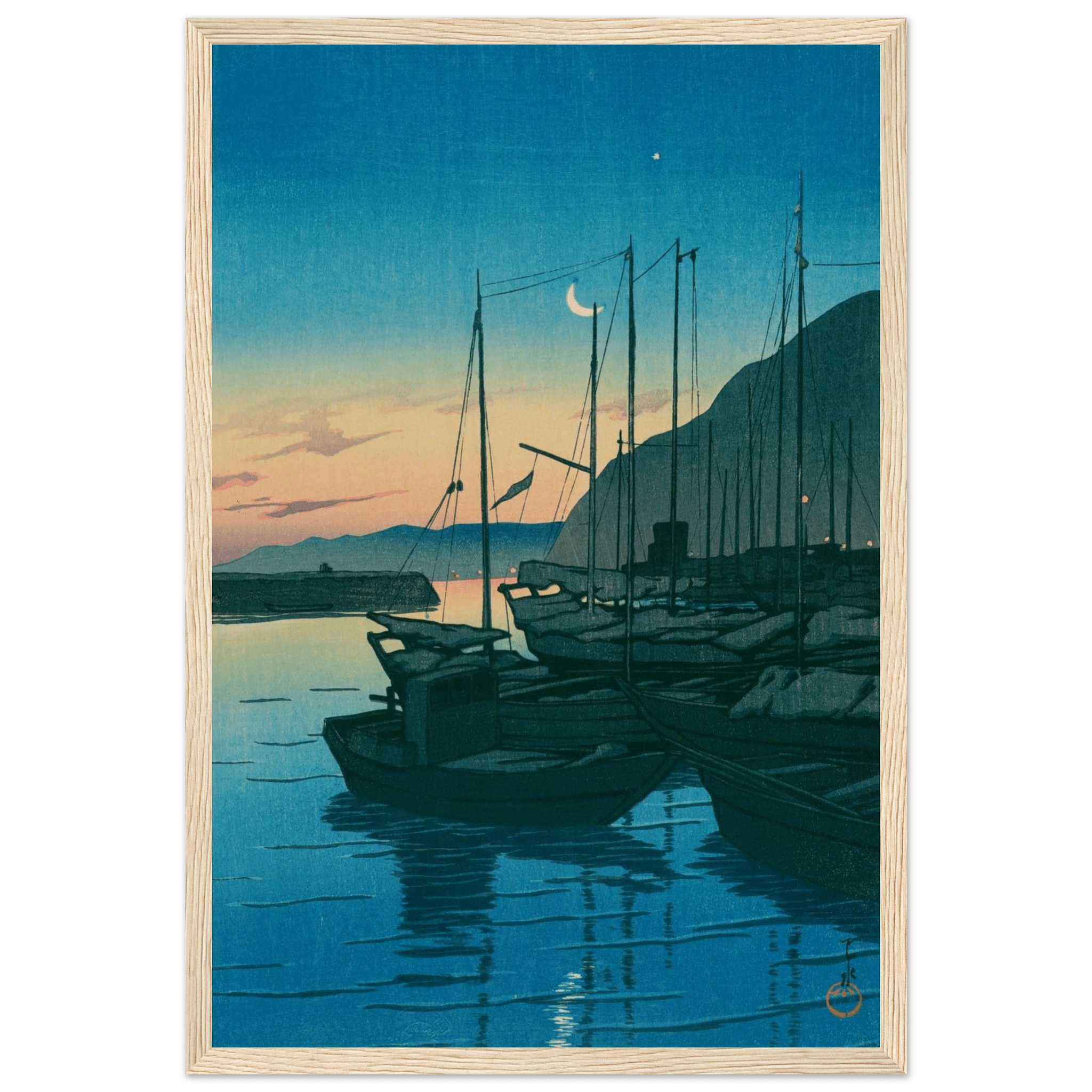 Morgendämmerung in Beppu - Gerahmte Eleganz - HINORI