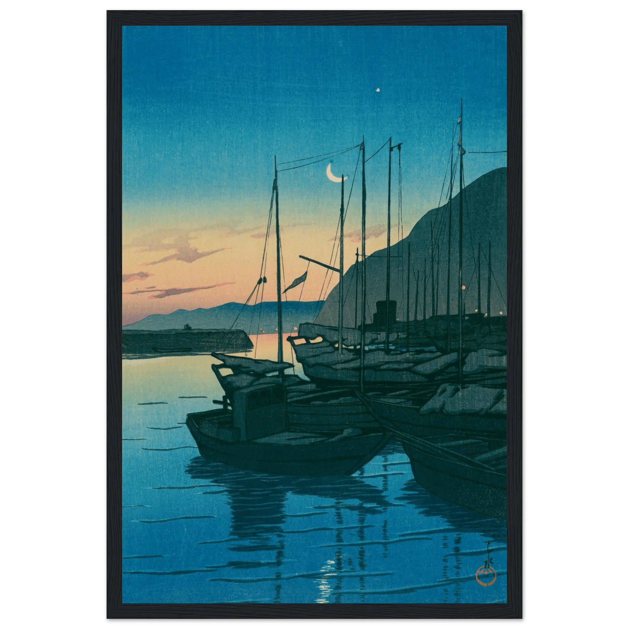 Morgendämmerung in Beppu - Gerahmte Eleganz - HINORI