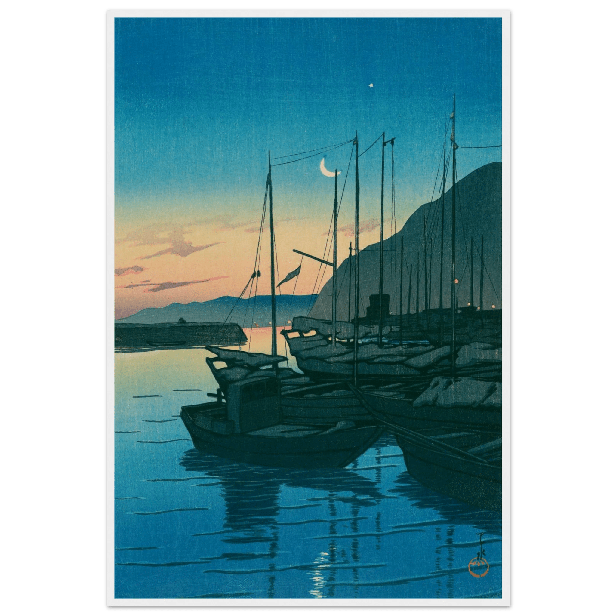 Morgendämmerung in Beppu - Gerahmte Eleganz - HINORI