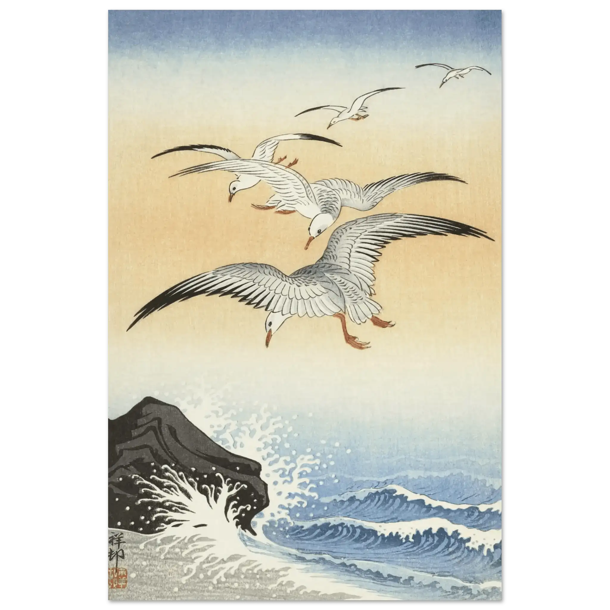 Möwen über stürmischem Meer - Fine Art Prints - HINORI