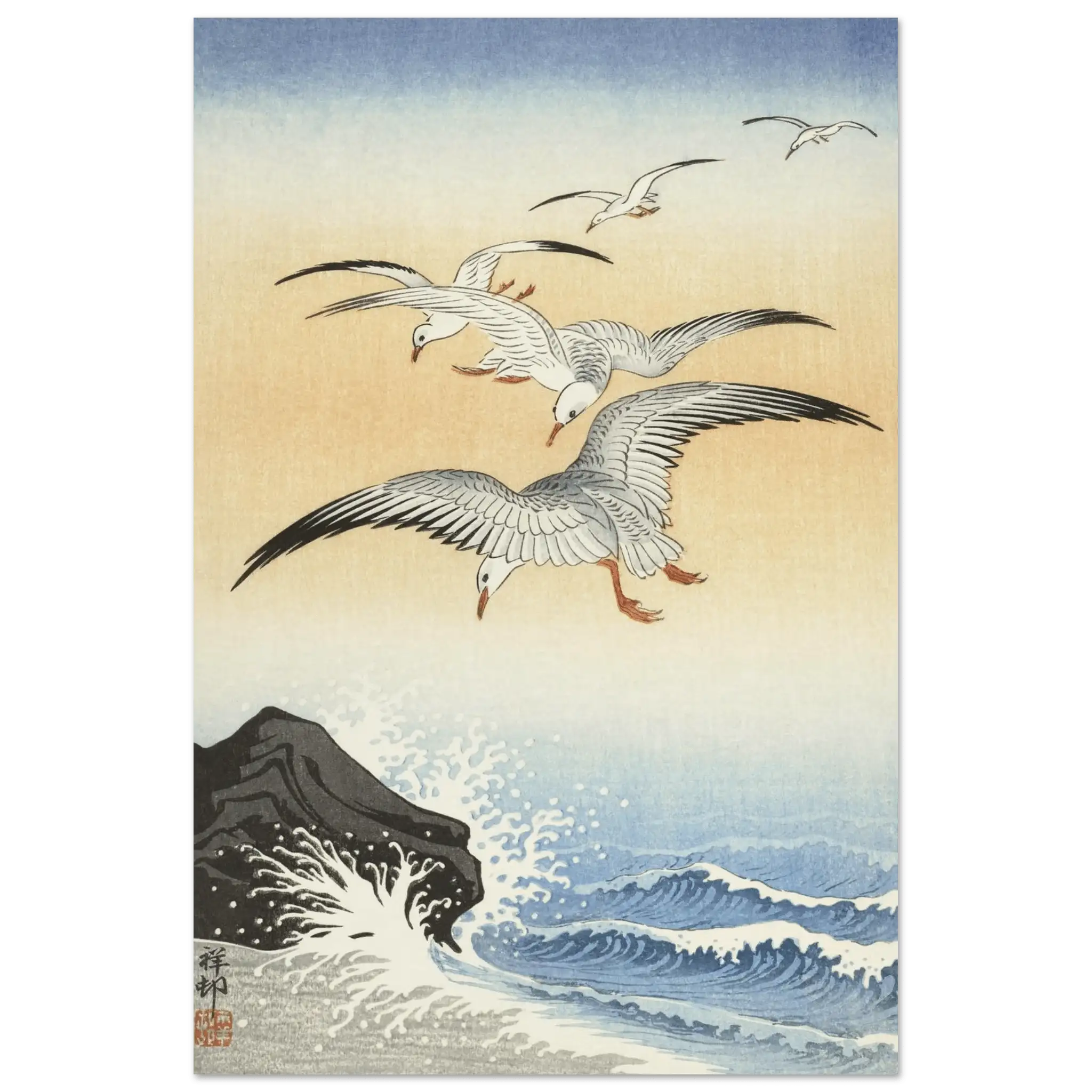 Möwen über stürmischem Meer - Fine Art Prints - HINORI