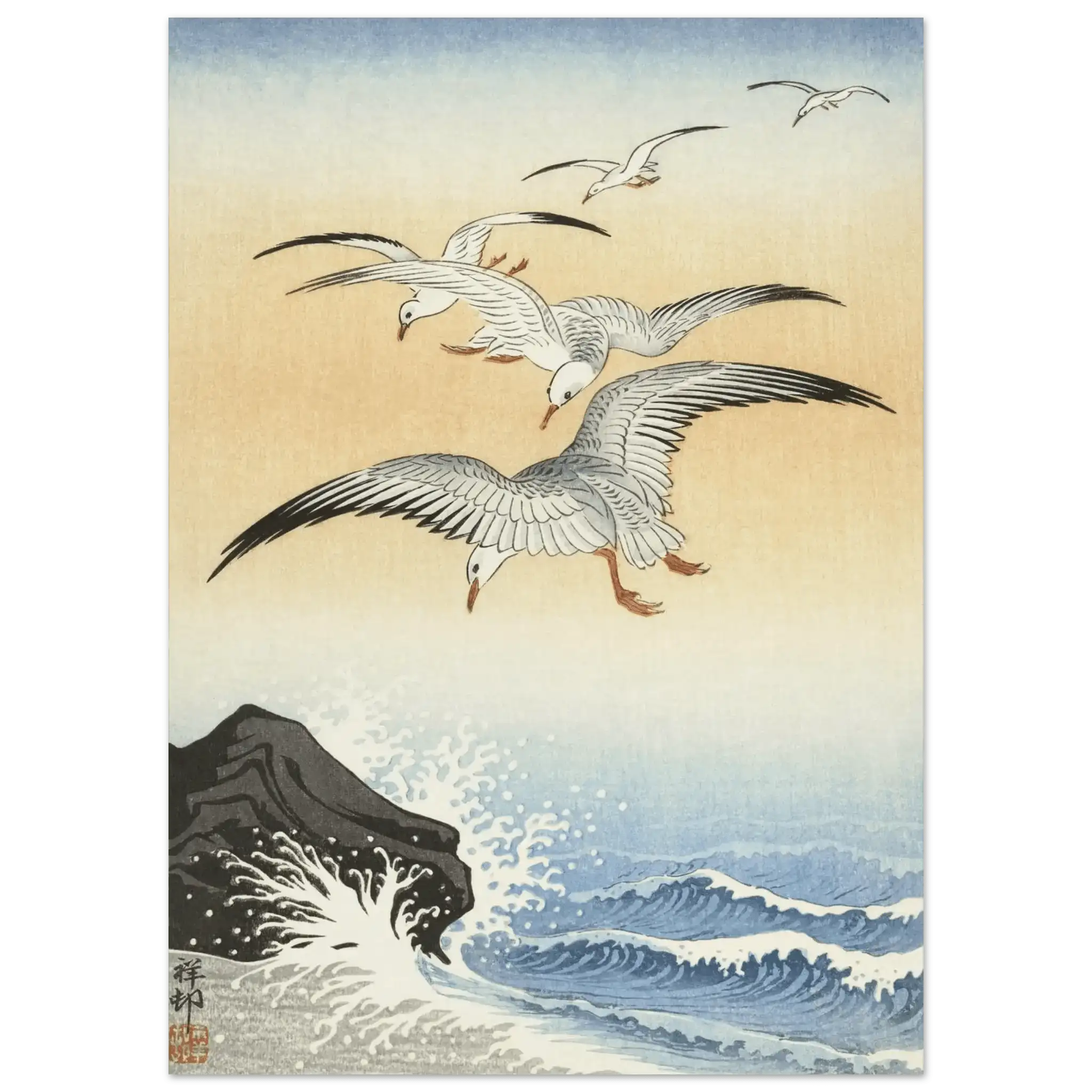 Möwen über stürmischem Meer - Fine Art Prints - HINORI