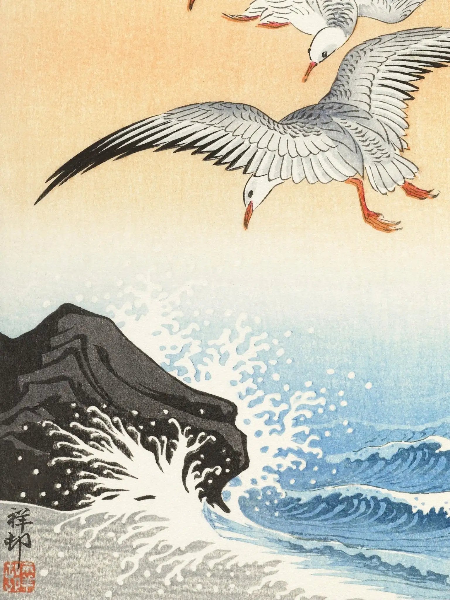 Möwen über stürmischem Meer - Signature Collection - HINORI