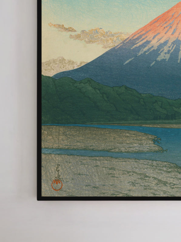 Fuji bei Sonnenaufgang - Gerahmte Eleganz