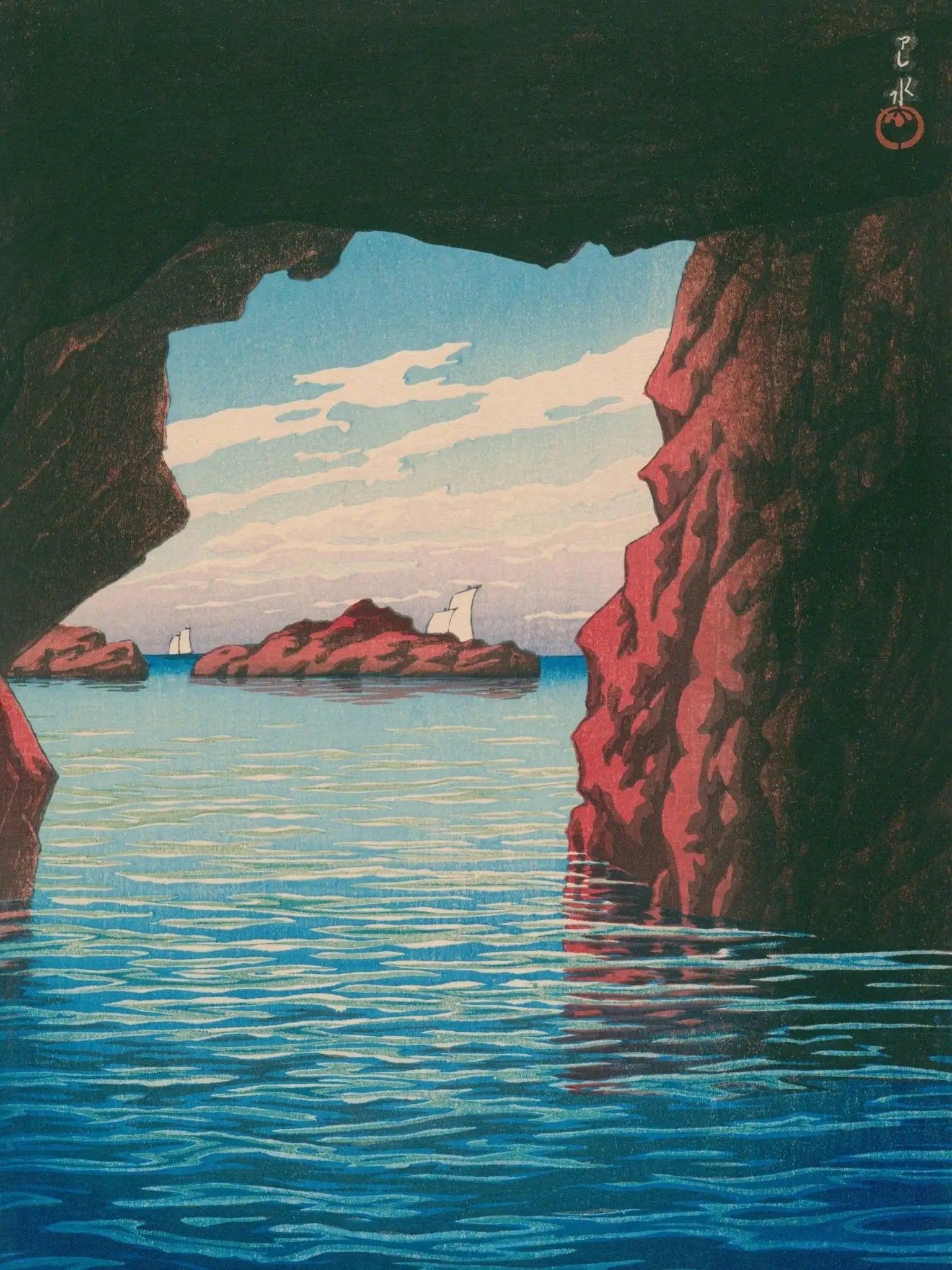 Oga - Halbinsel & Höhle Kokei - kutsu - Gerahmte Eleganz - HINORI