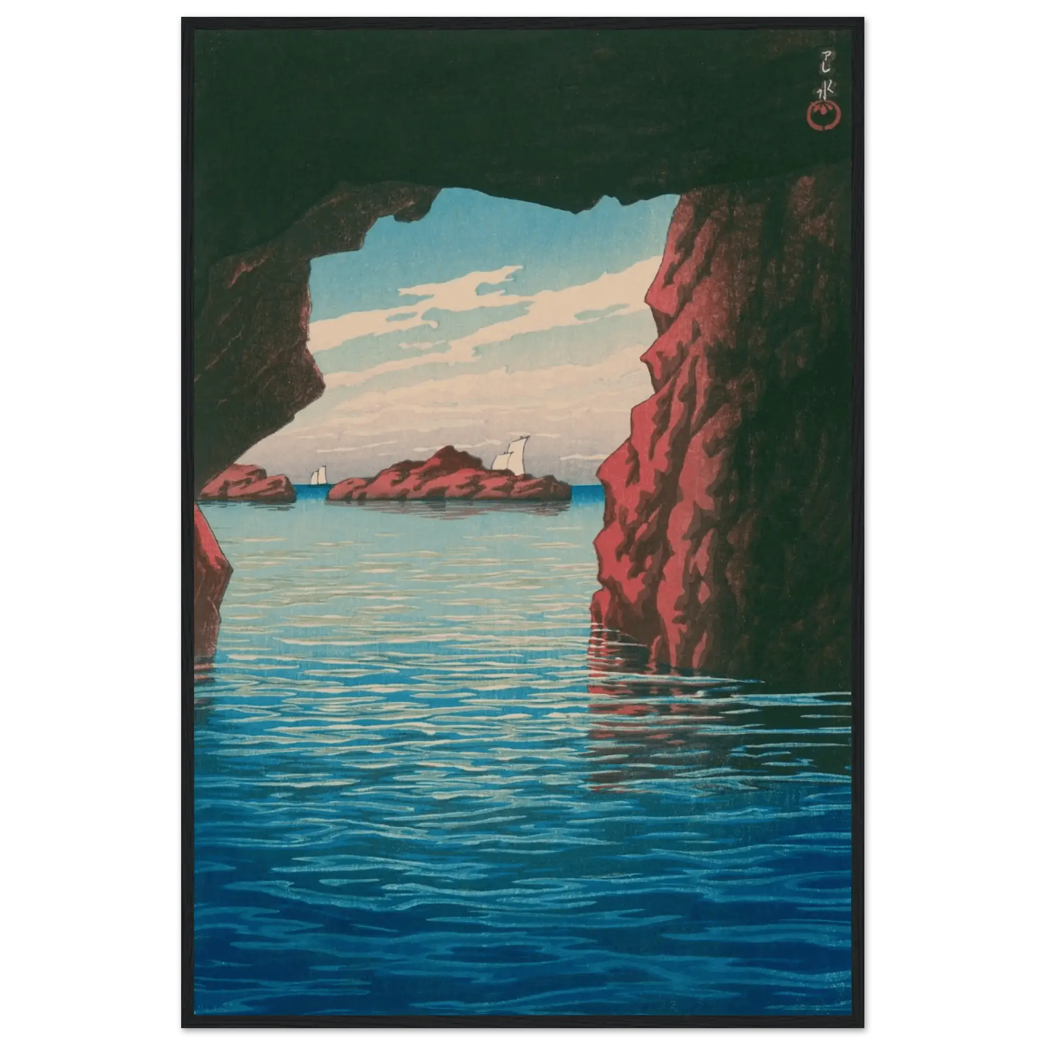 Oga - Halbinsel & Höhle Kokei - kutsu - Gerahmte Eleganz - HINORI