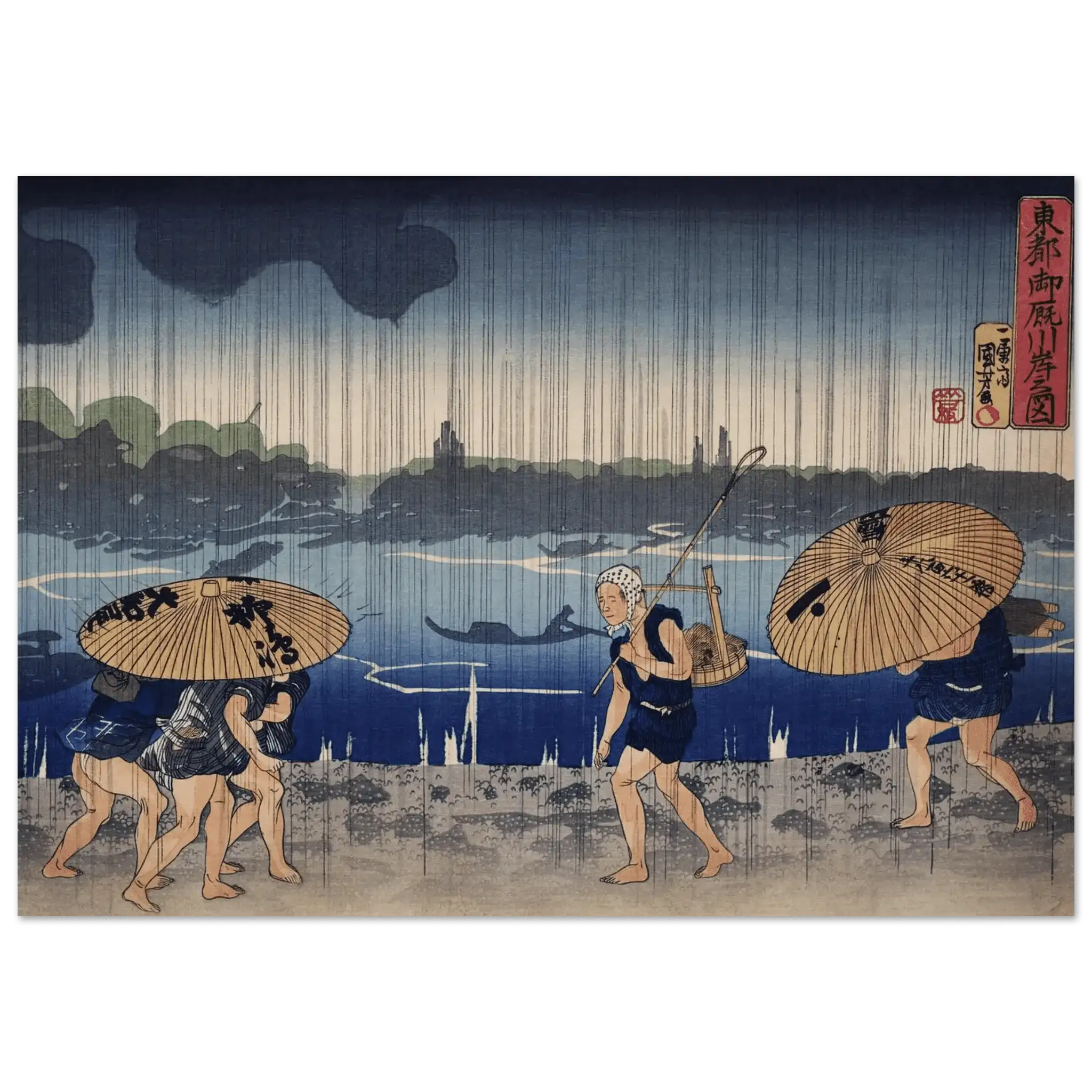 Regen am Sumida - Fluss - Fine Art Prints - HINORI