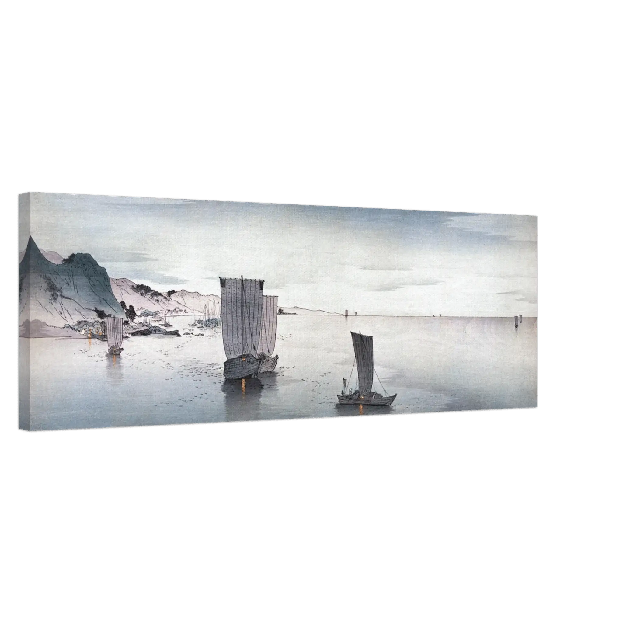 Segelboote in der Abenddämmerung - Leinwand Edition - HINORI