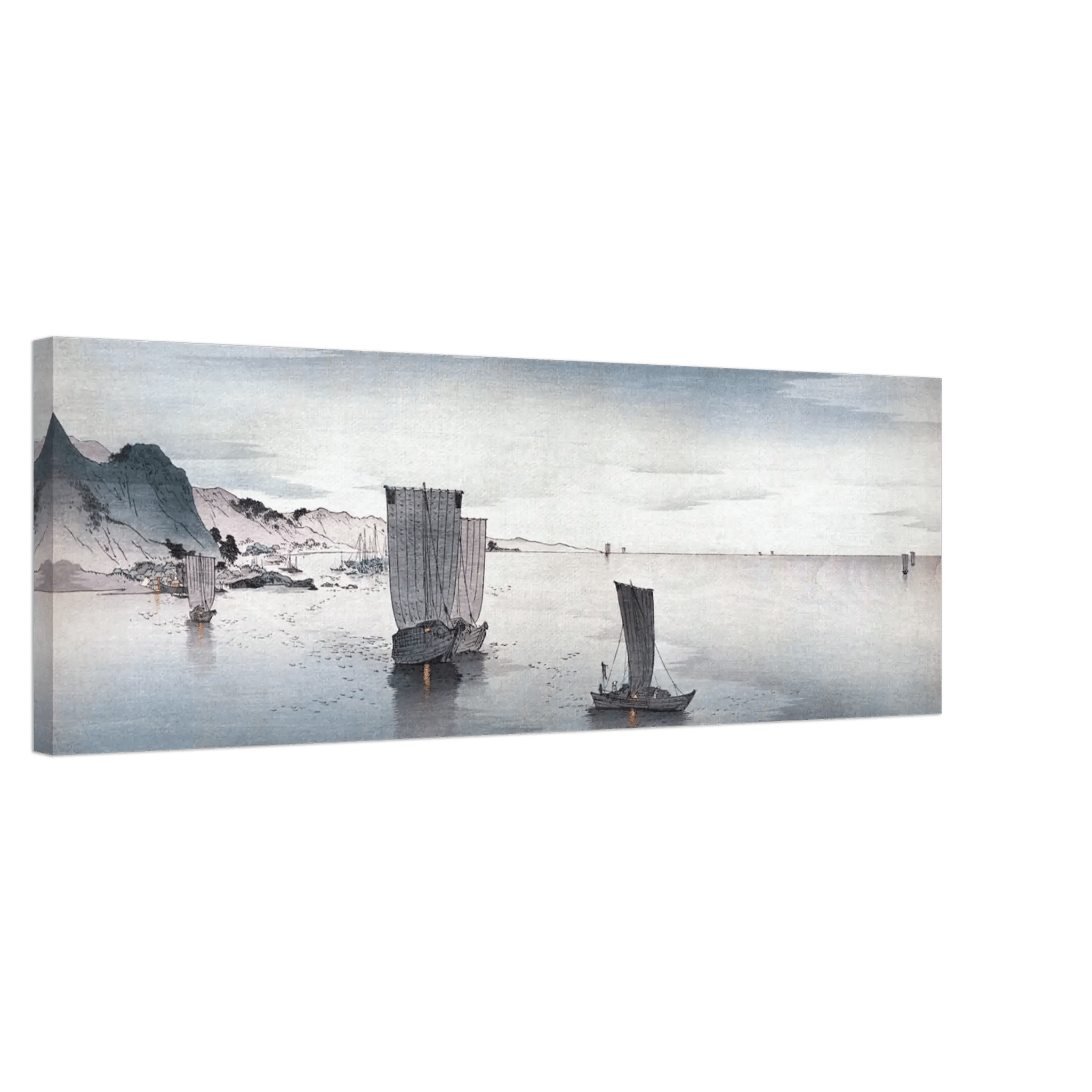 Segelboote in der Abenddämmerung - Leinwand Edition - HINORI