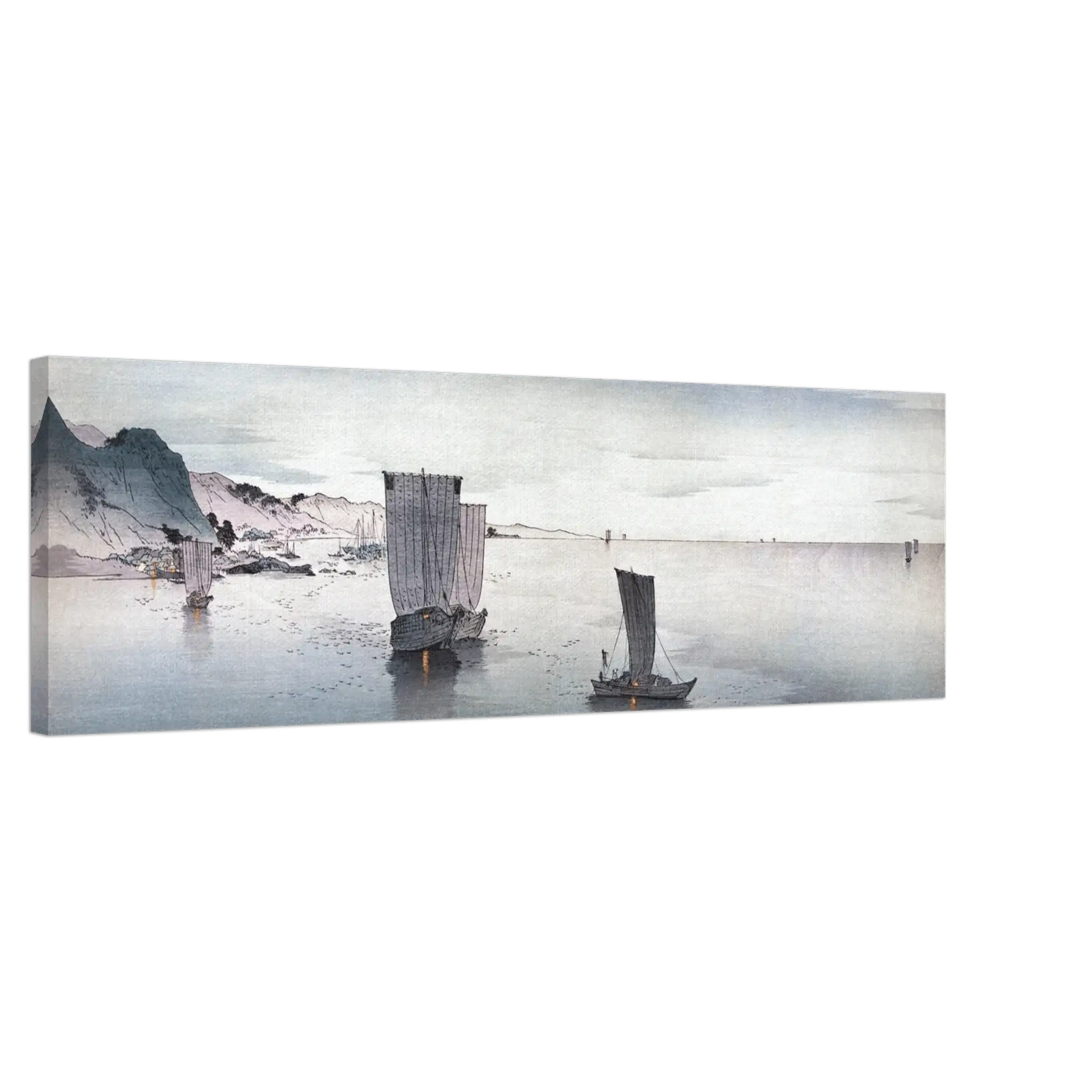 Segelboote in der Abenddämmerung - Leinwand Edition - HINORI