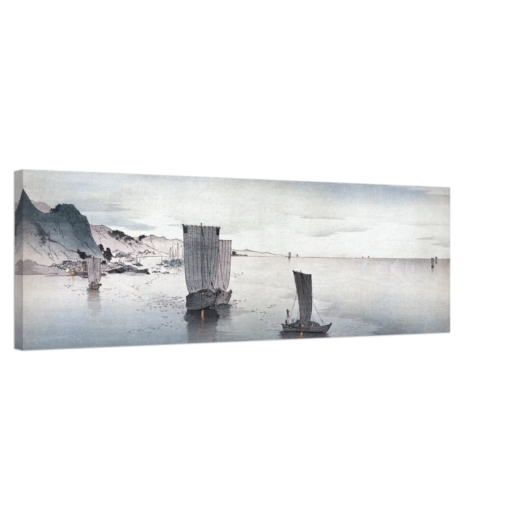 Segelboote in der Abenddämmerung - Leinwand Edition - HINORI