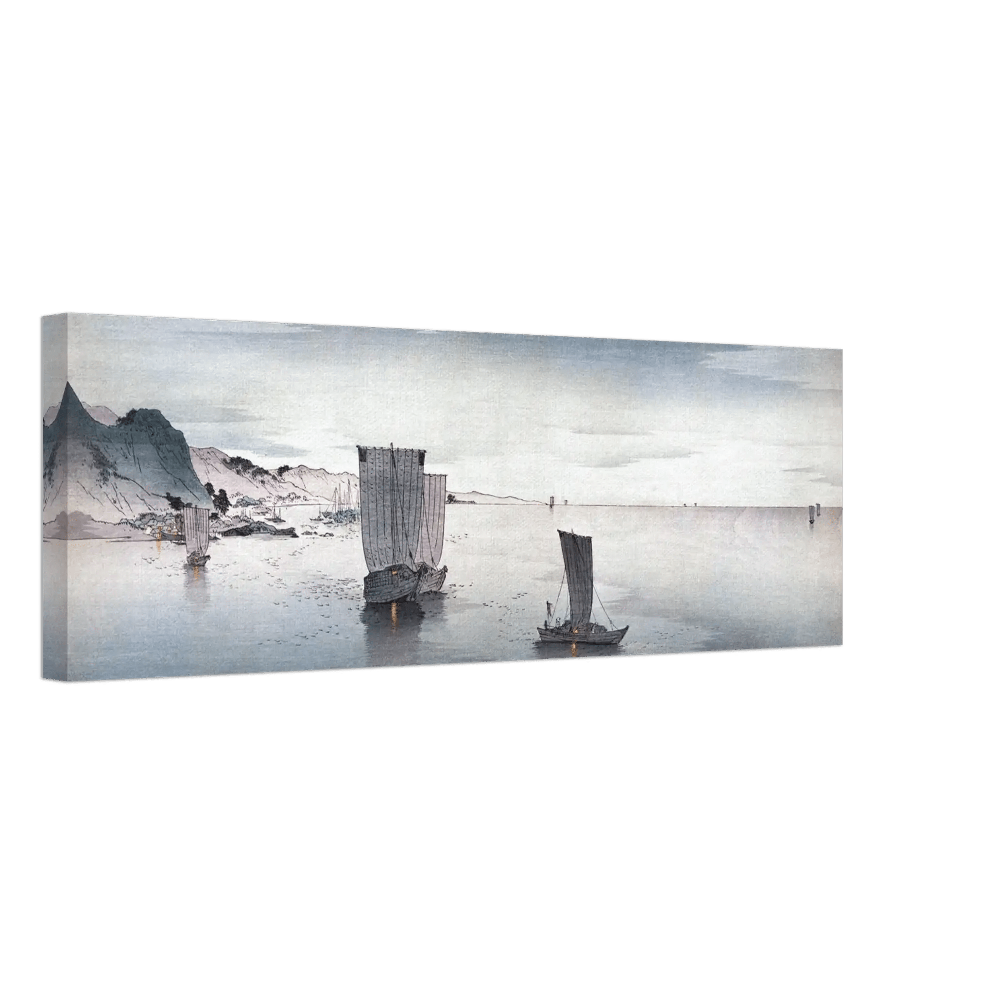 Segelboote in der Abenddämmerung - Leinwand Edition - HINORI